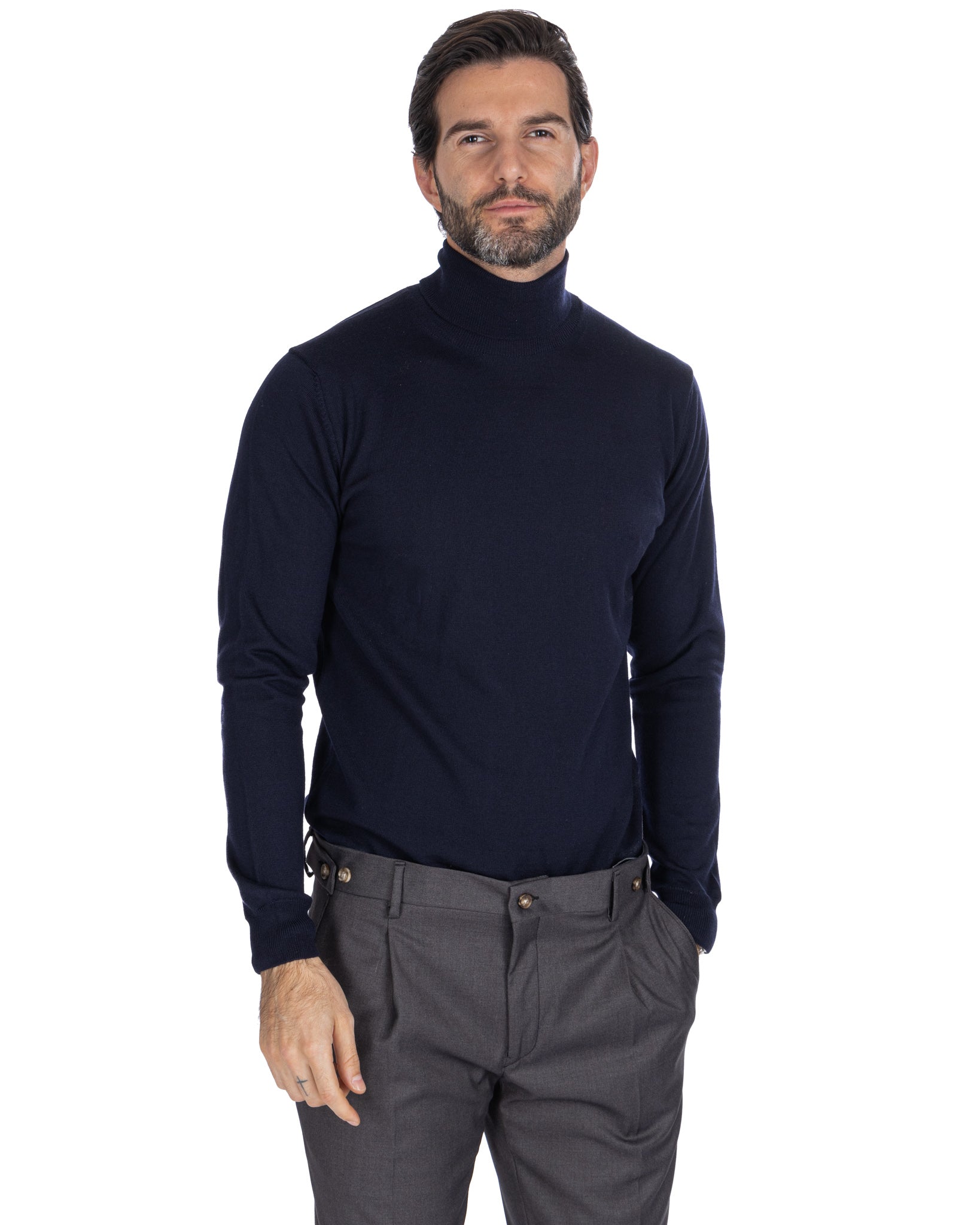 Dolcevita Vietri in lana merino Tollegno blu
