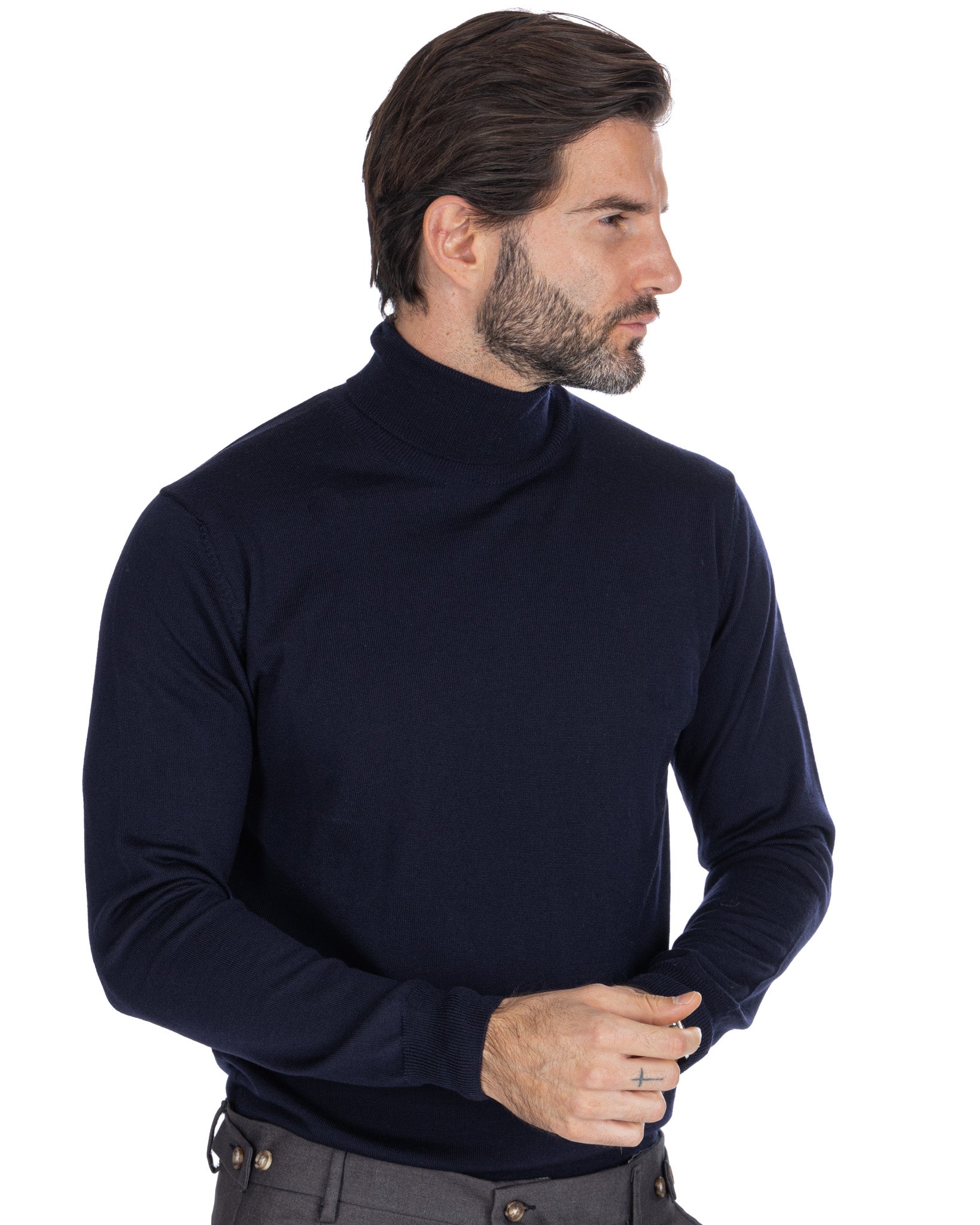 Dolcevita Vietri in lana merino Tollegno blu