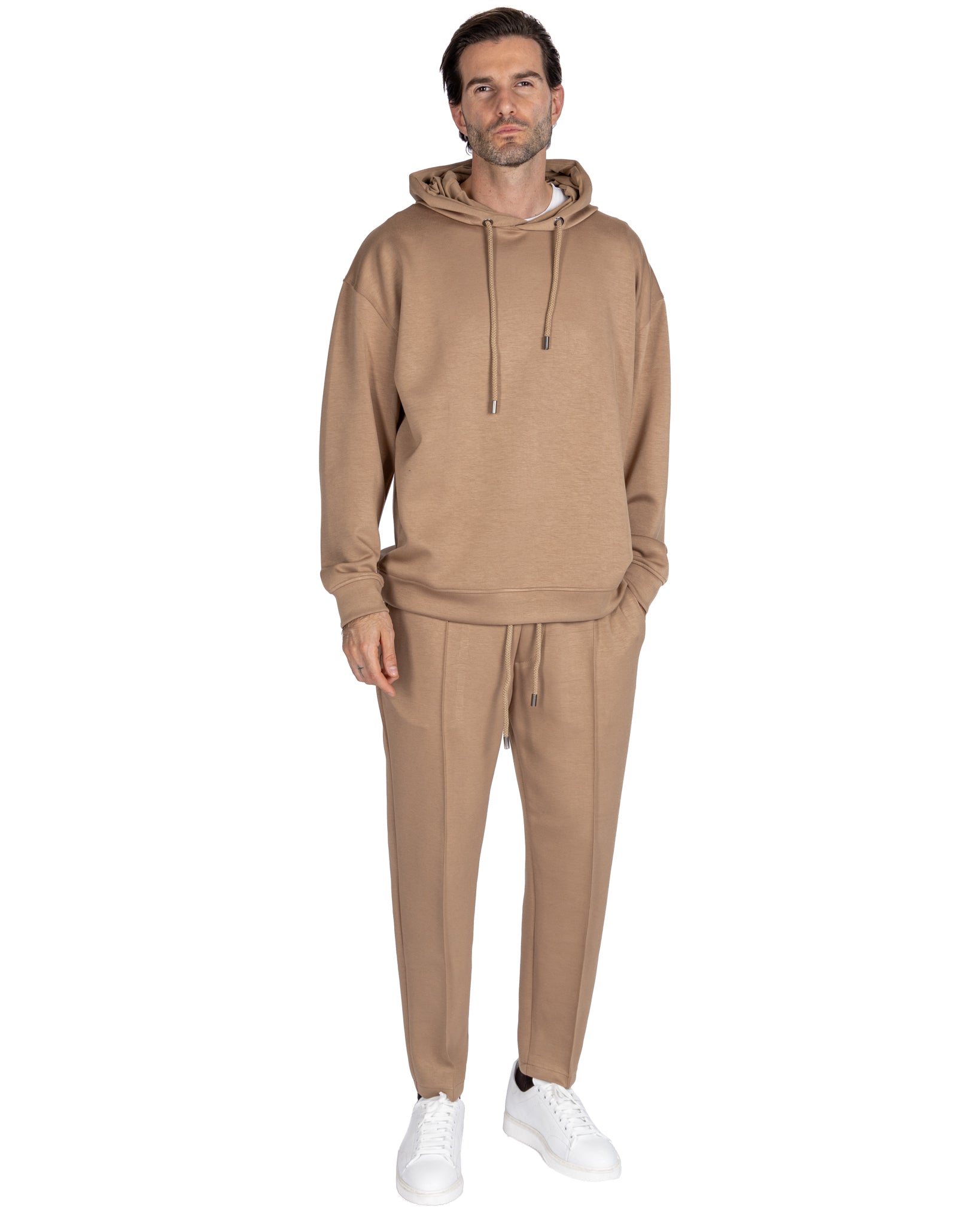 Bryan - sweat à capuche camel