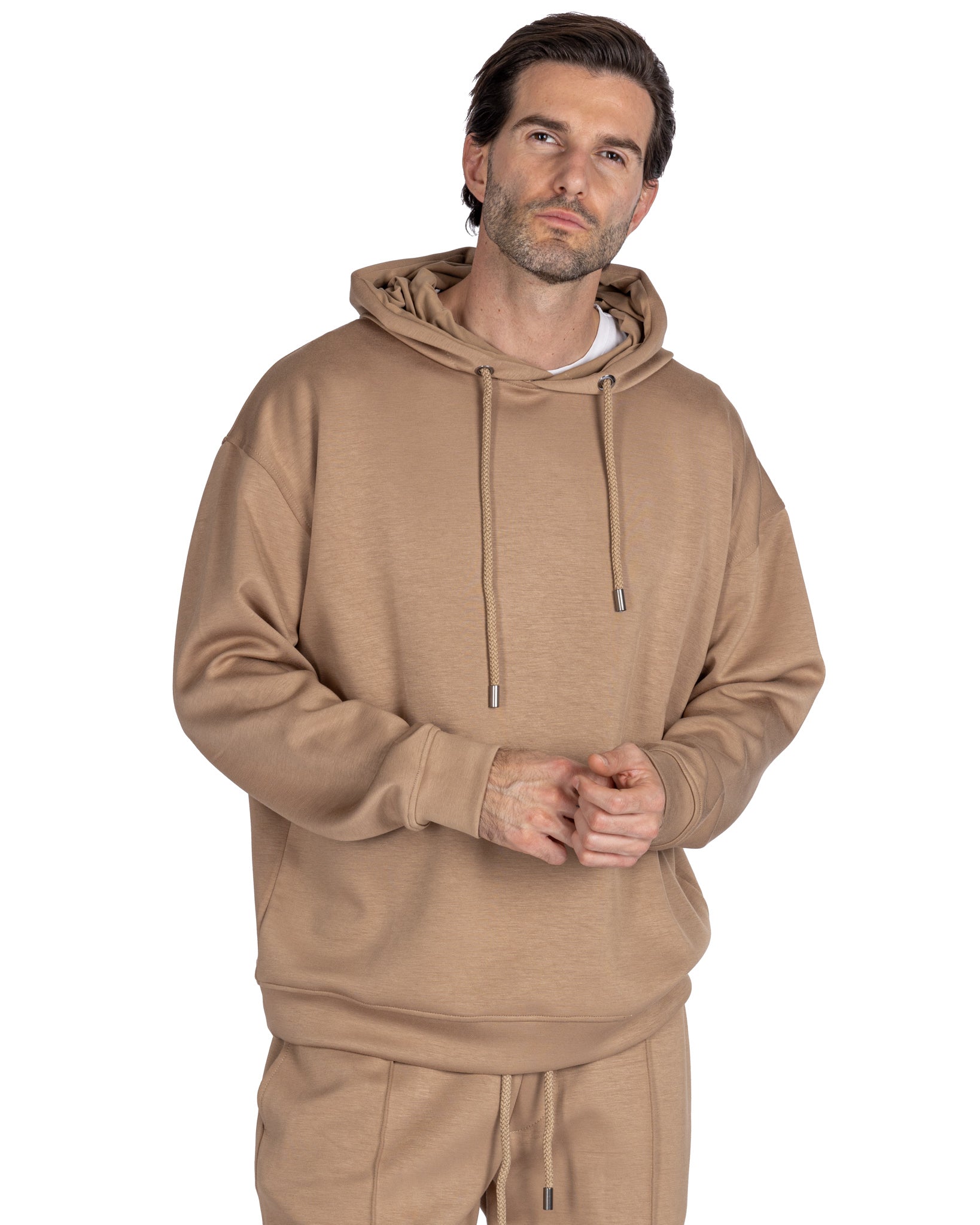 Bryan - sweat à capuche camel