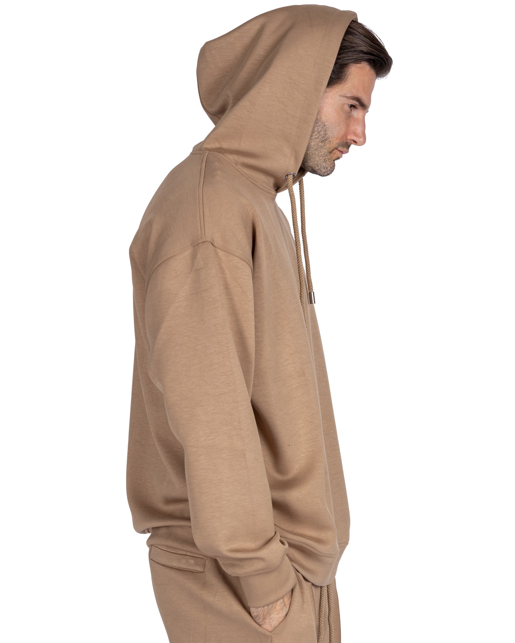 Bryan - sweat à capuche camel