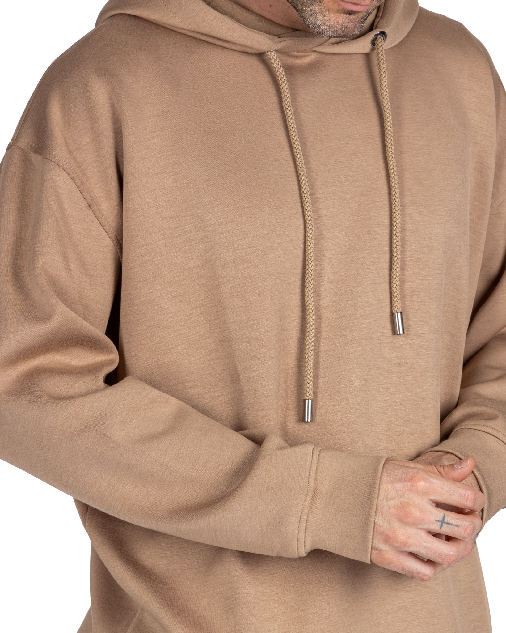 Bryan - sweat à capuche camel
