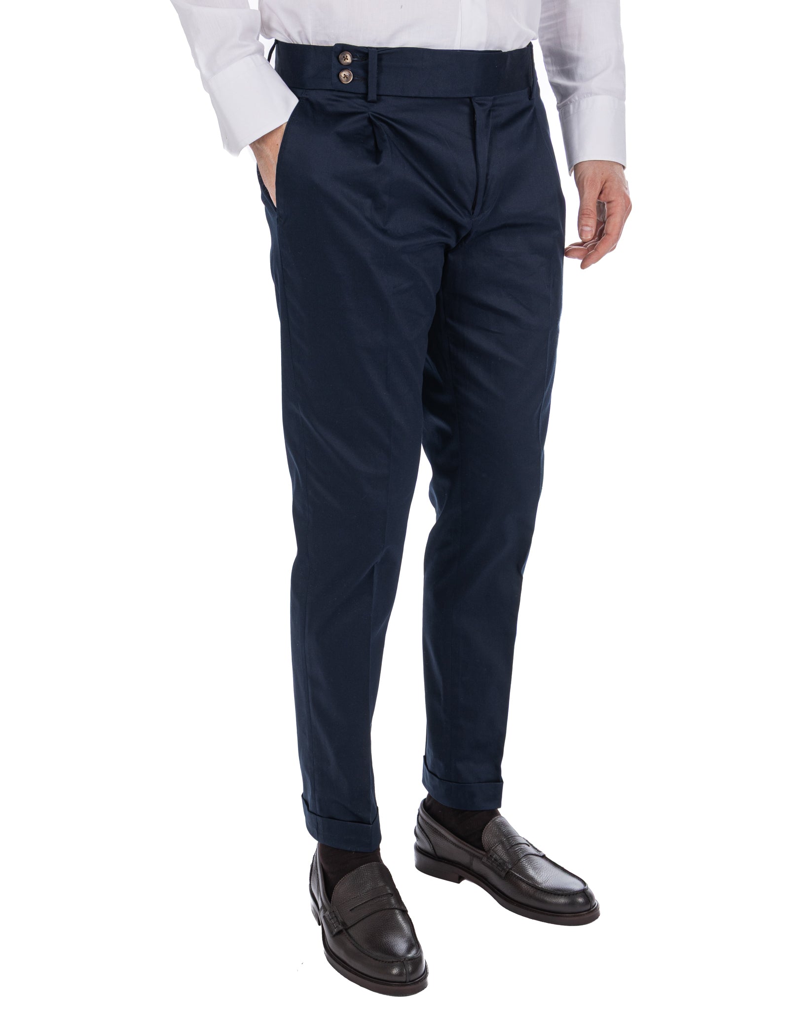 Marcel - pantalone in cotone blu