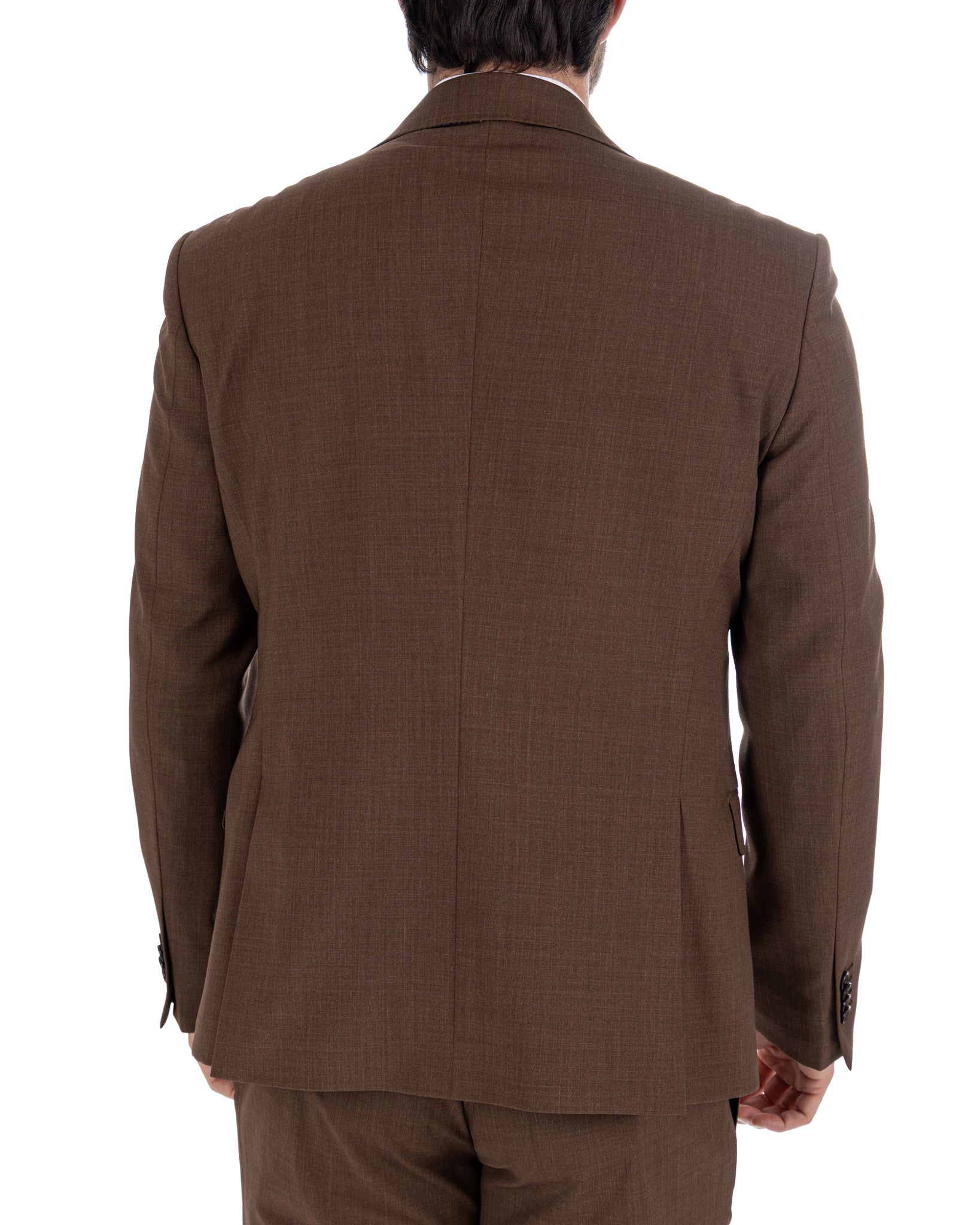 Ohrid - dark brown wool blend dress