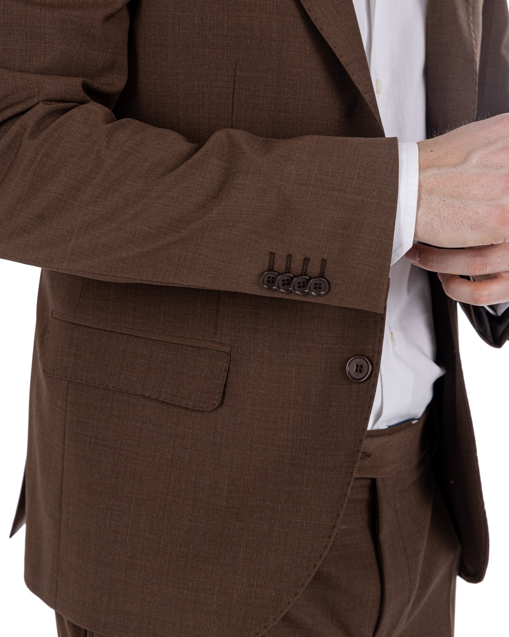 Landon - dark brown wool blend jacket
