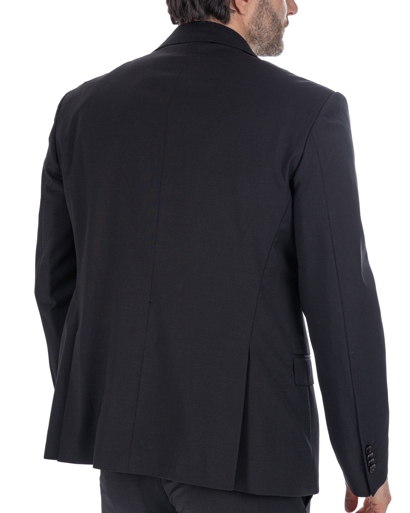 Ohrid - black wool blend dress