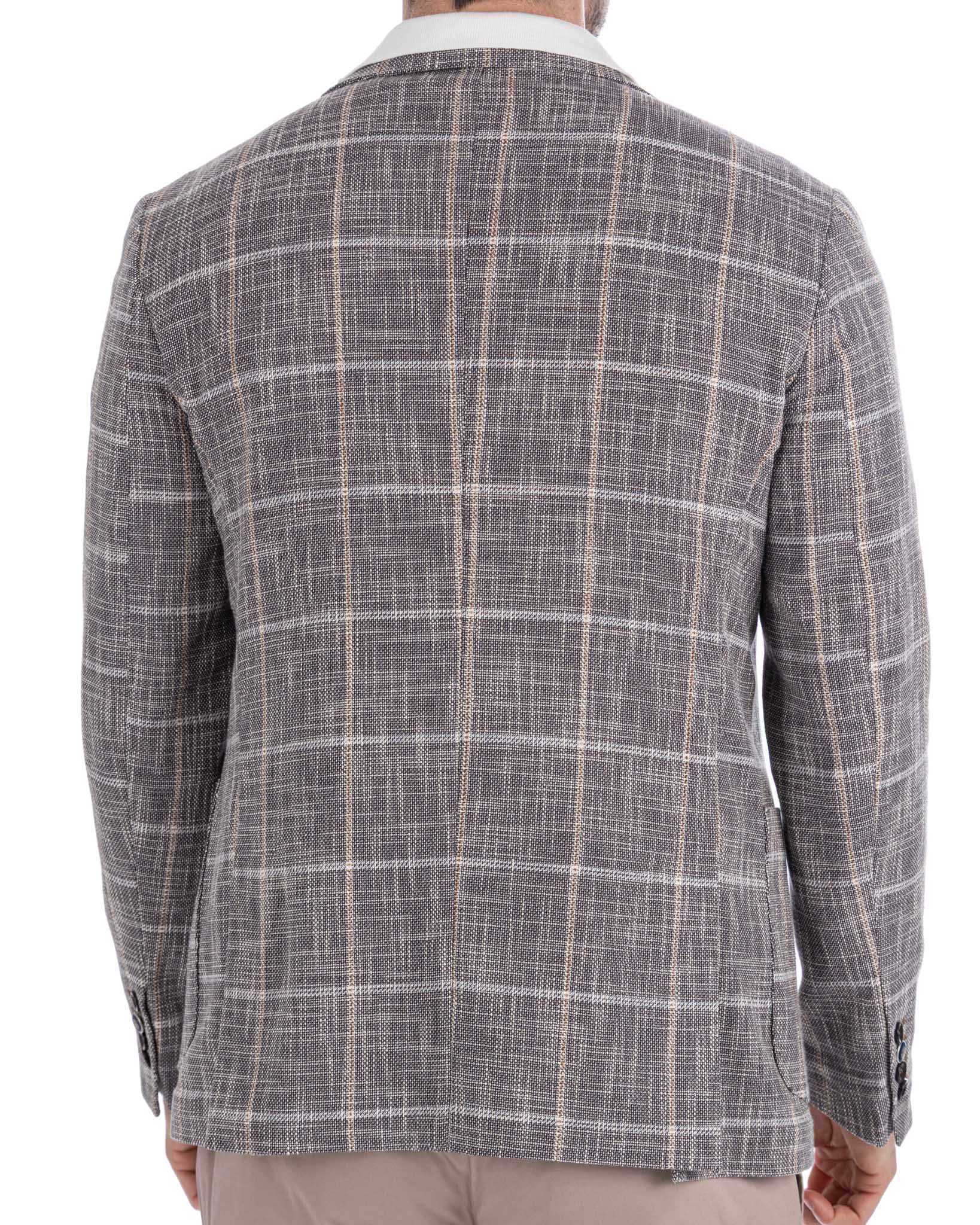 Sitka - Beige Check Single Breasted Jacket