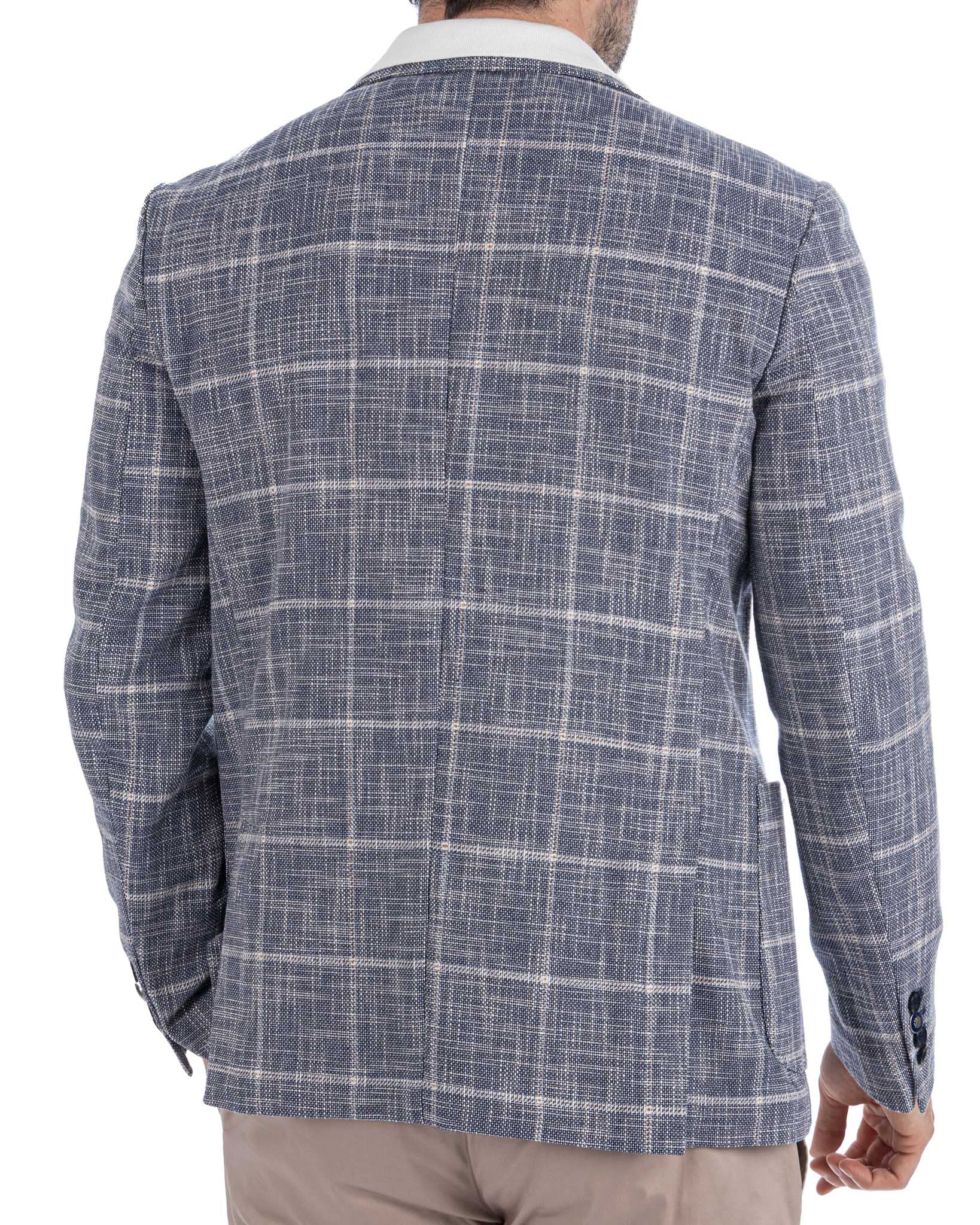 Sitka - Veste à carreaux bleus à boutonnage simple