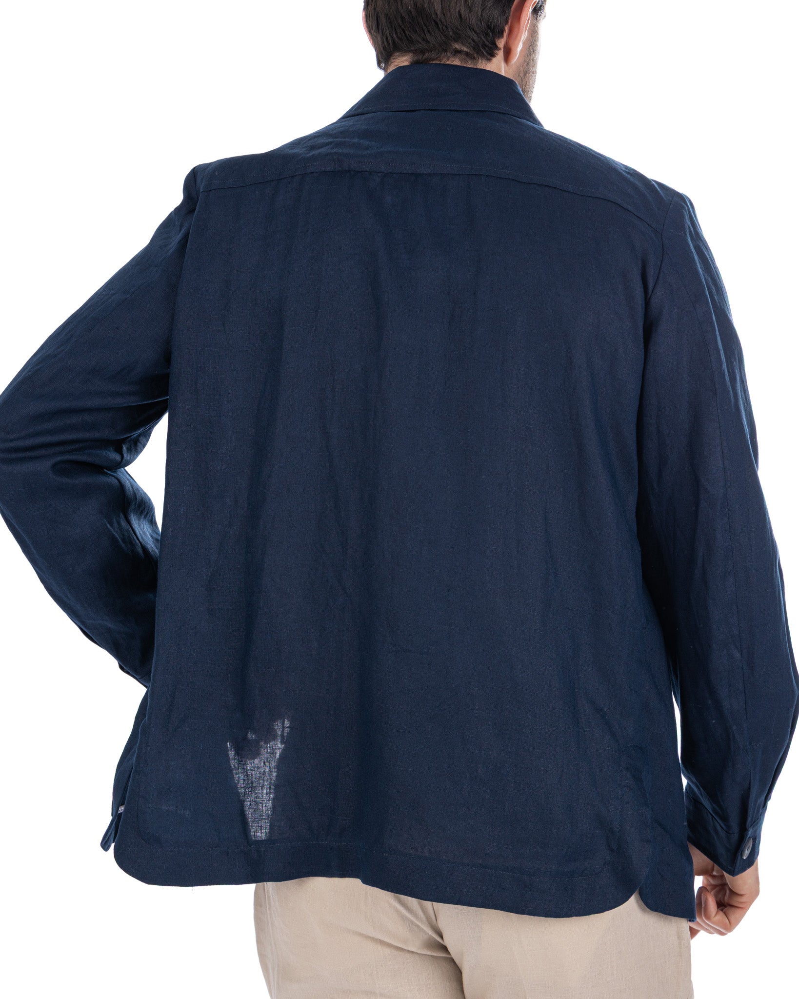 Offida - veste en pur lin bleu
