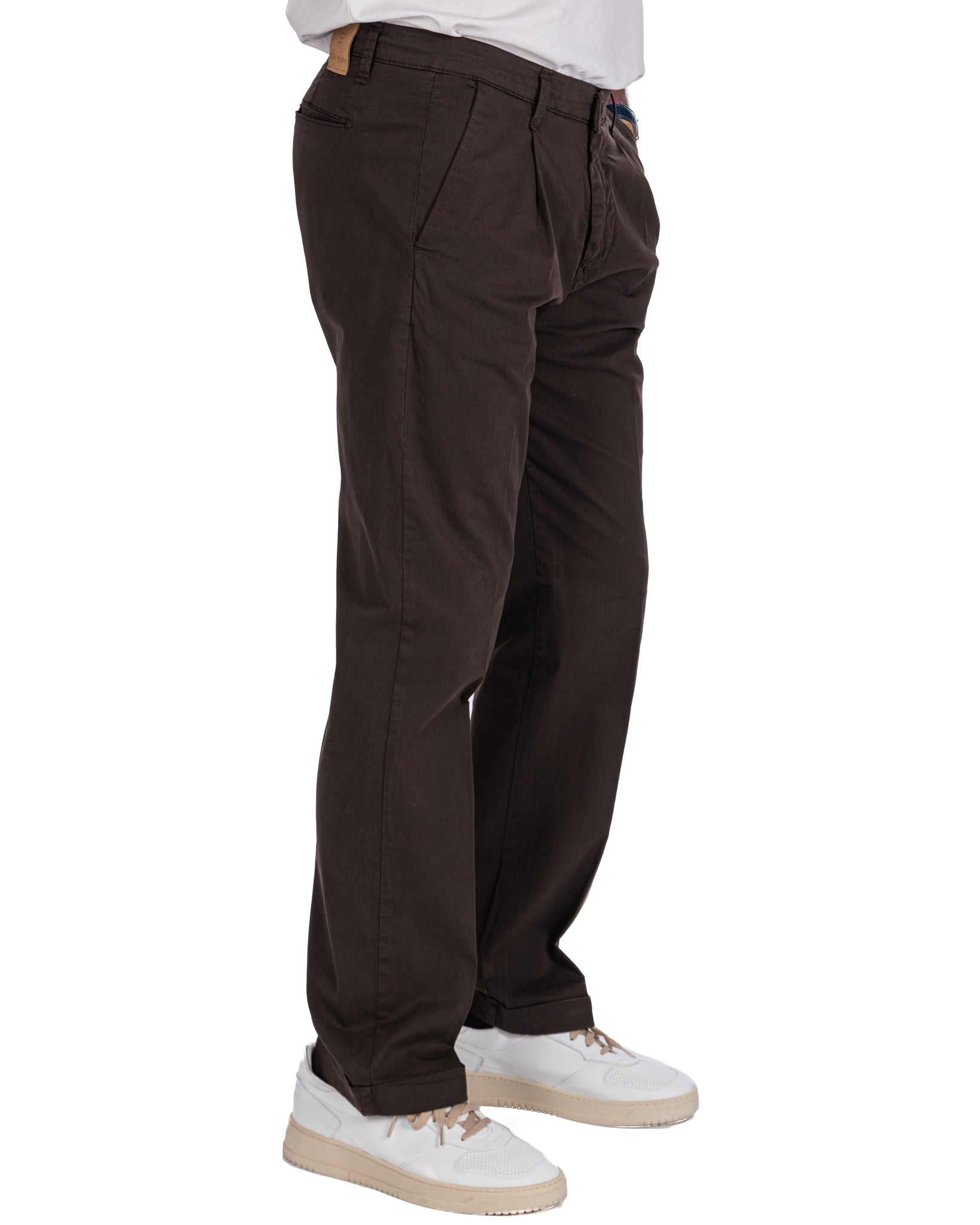 Seath - pantalone in cotone largo moro