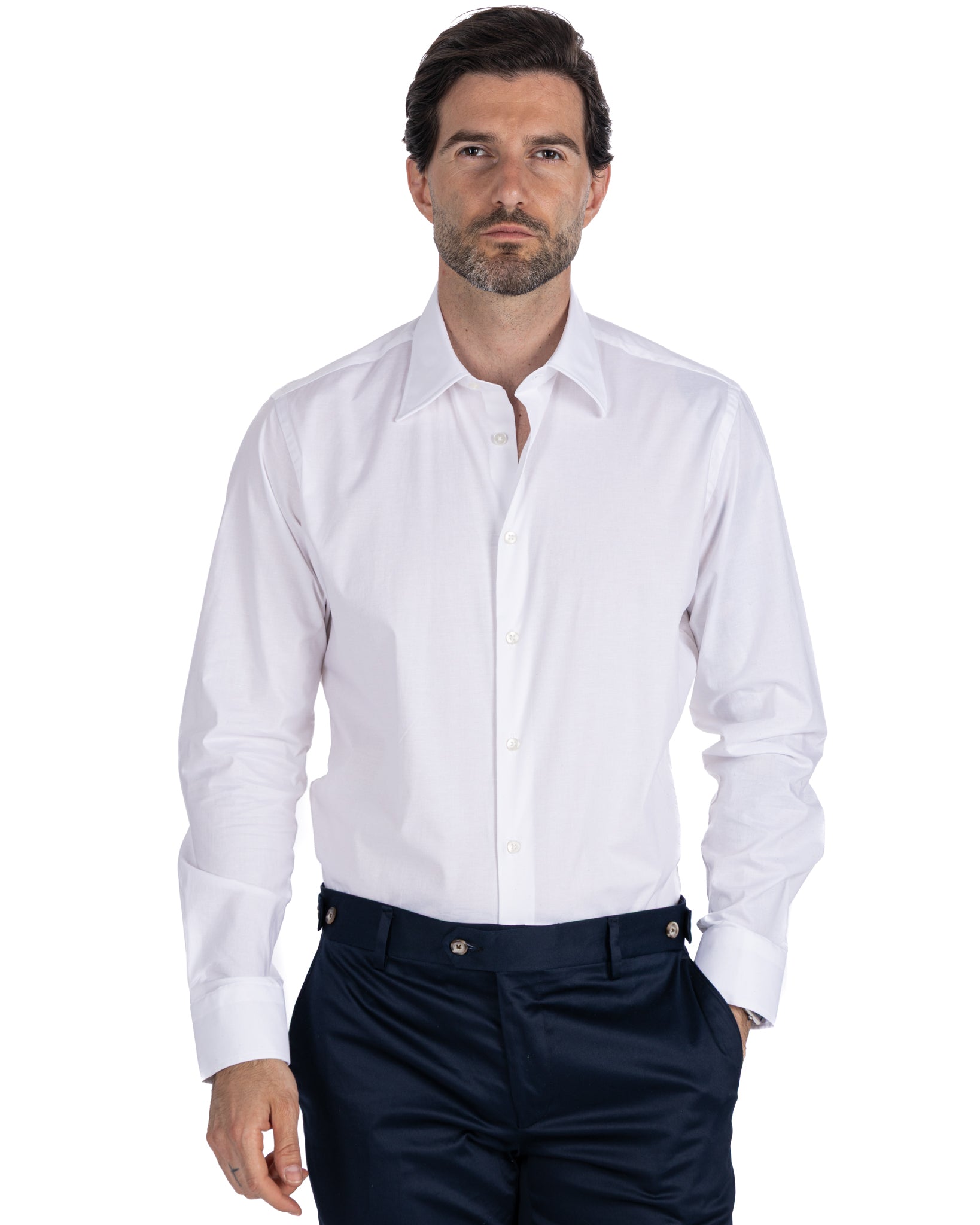Heckler - Chemise en coton blanc