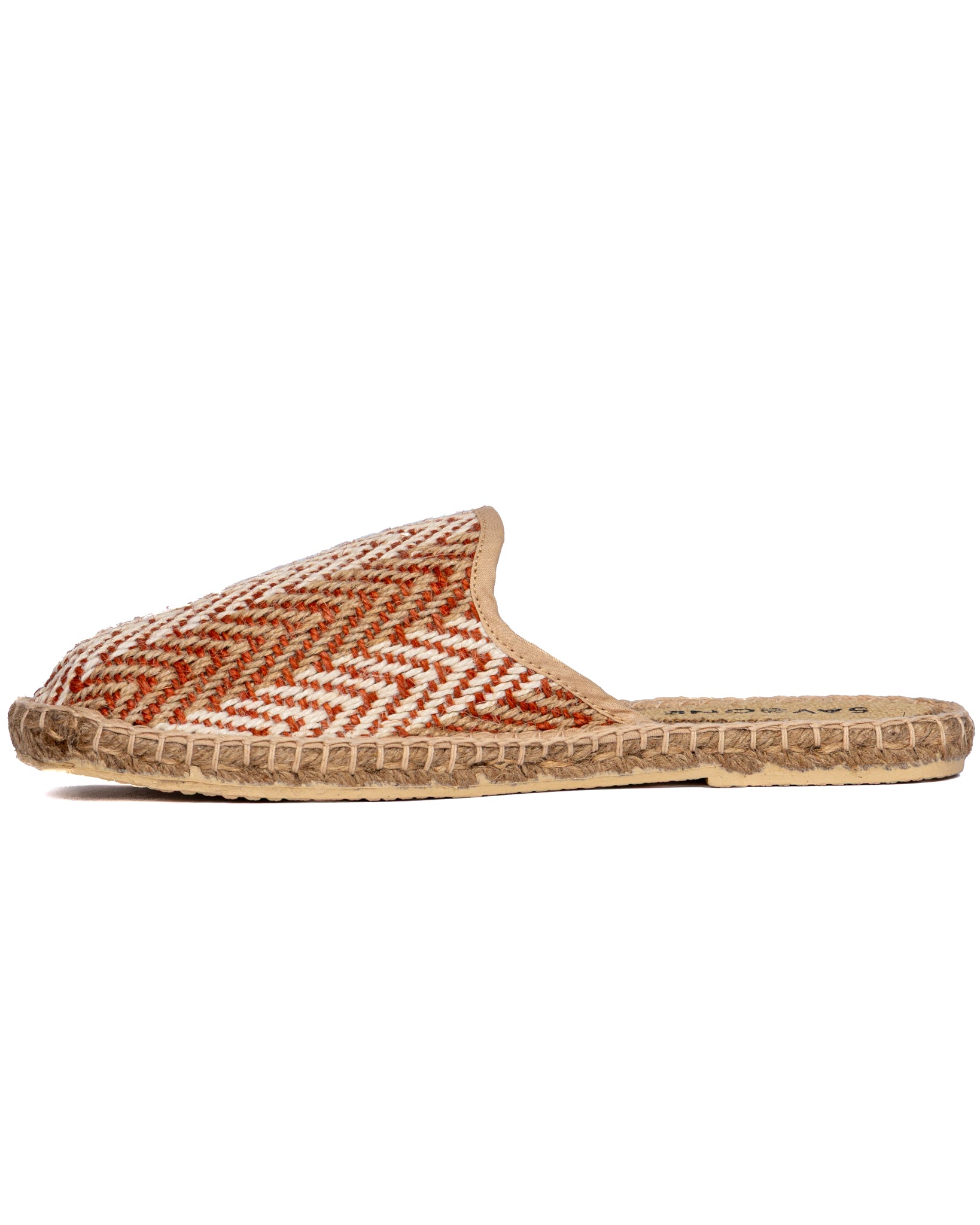 Lerici - mules espadrilles à chevrons brique