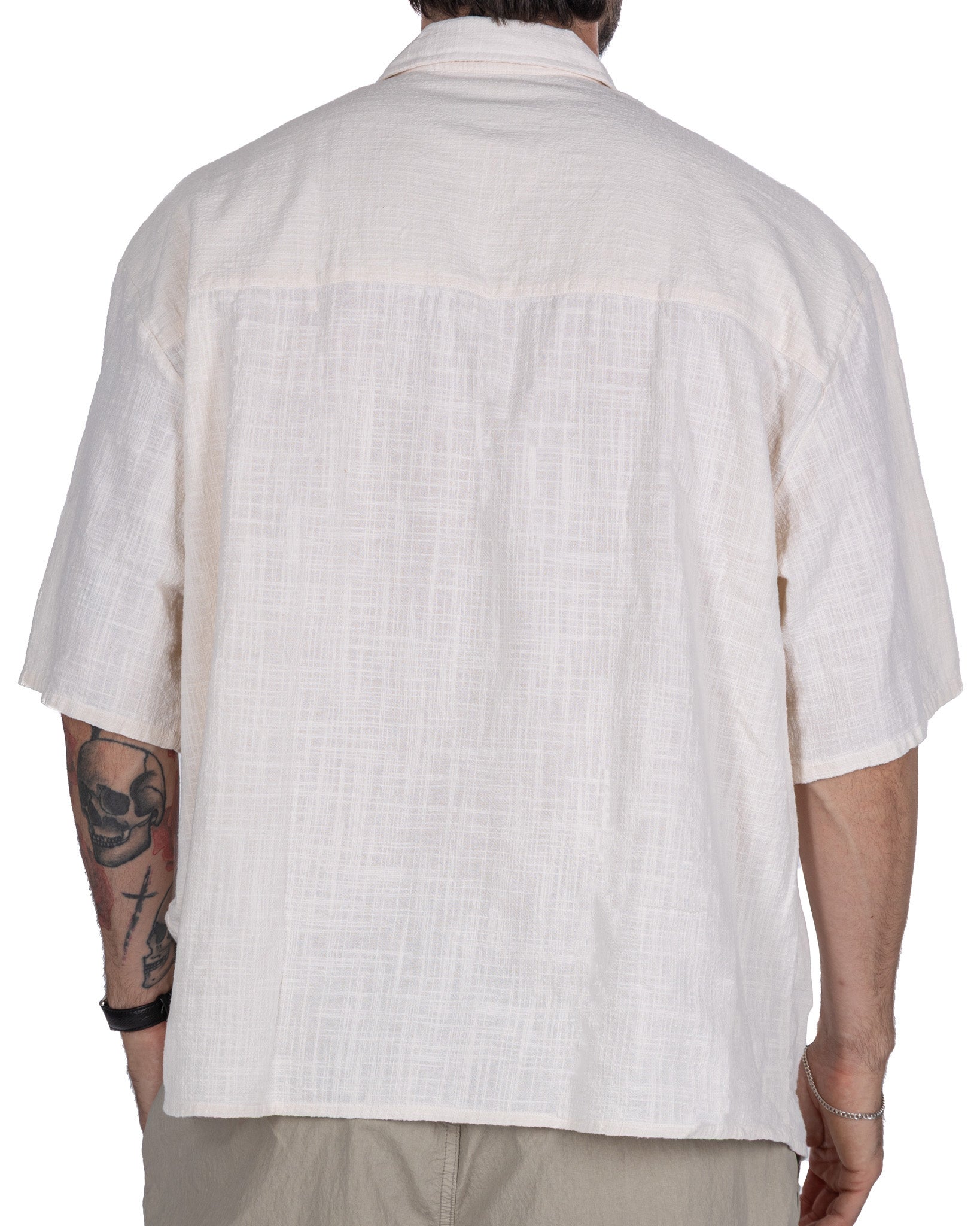 Madeira - cream oversized woven shirt
