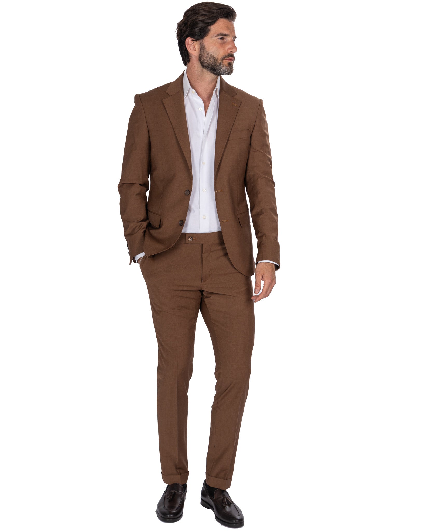 New York - Single Breasted Tobacco Wool Suit