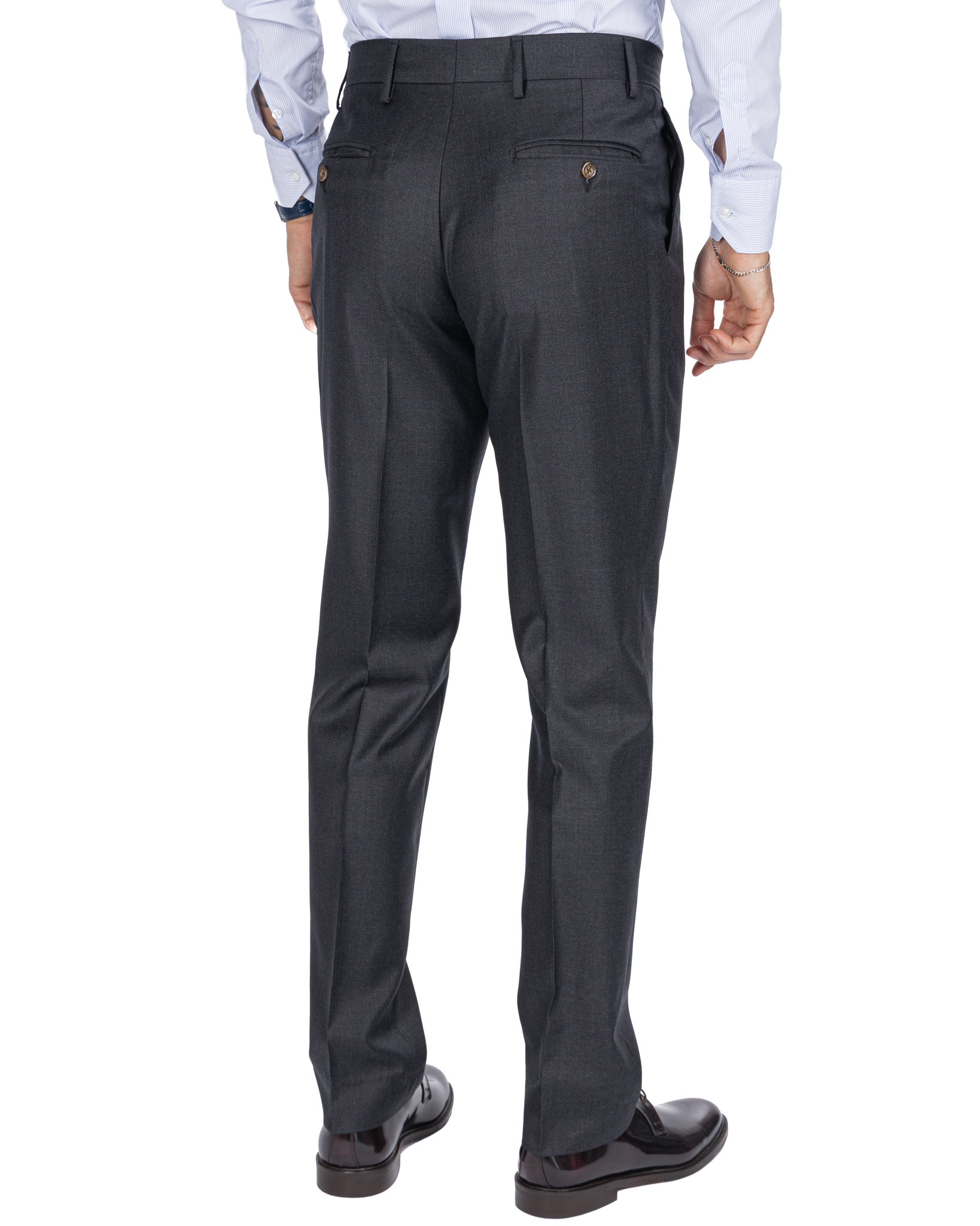 Pantalone Staten in lana Canonico antracite