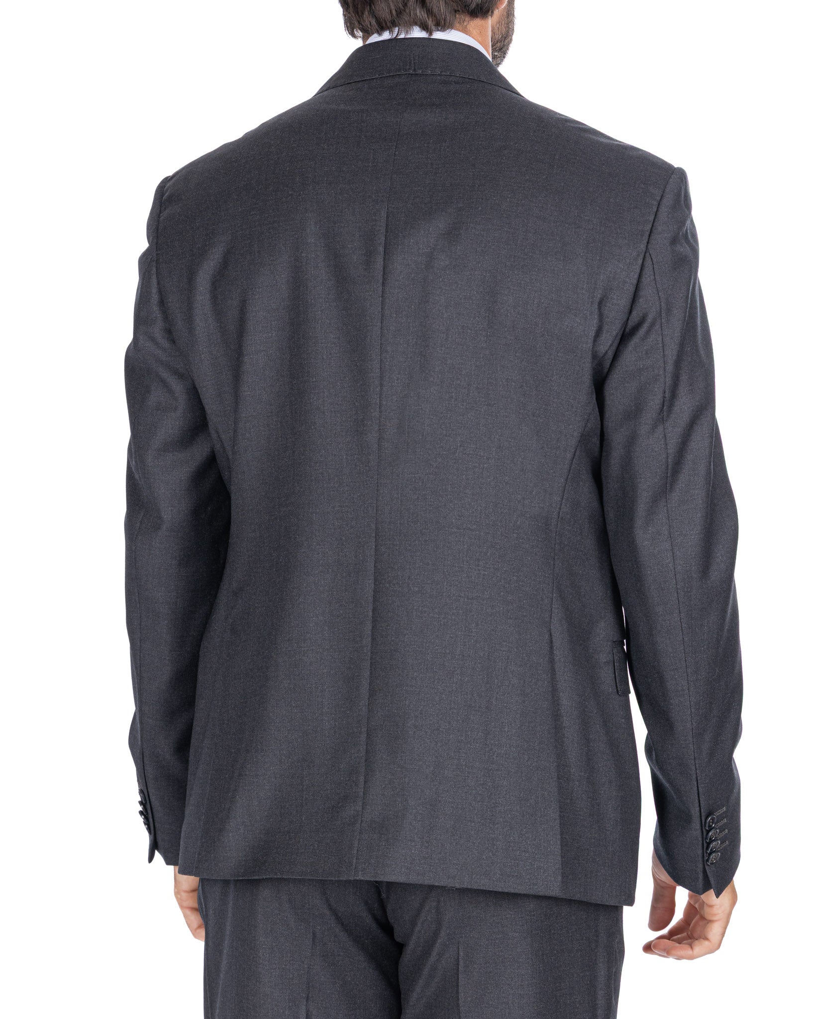 Veste Canonico en laine anthracite du New Jersey