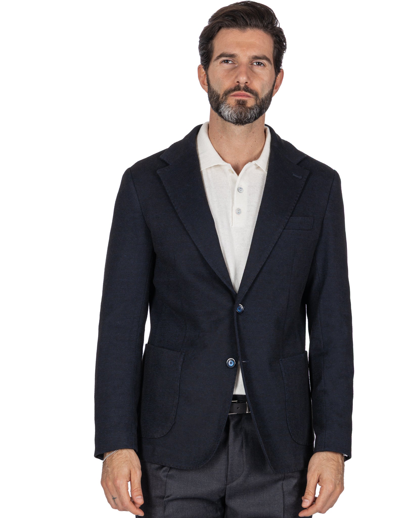 Ayrton jacket in blue twill