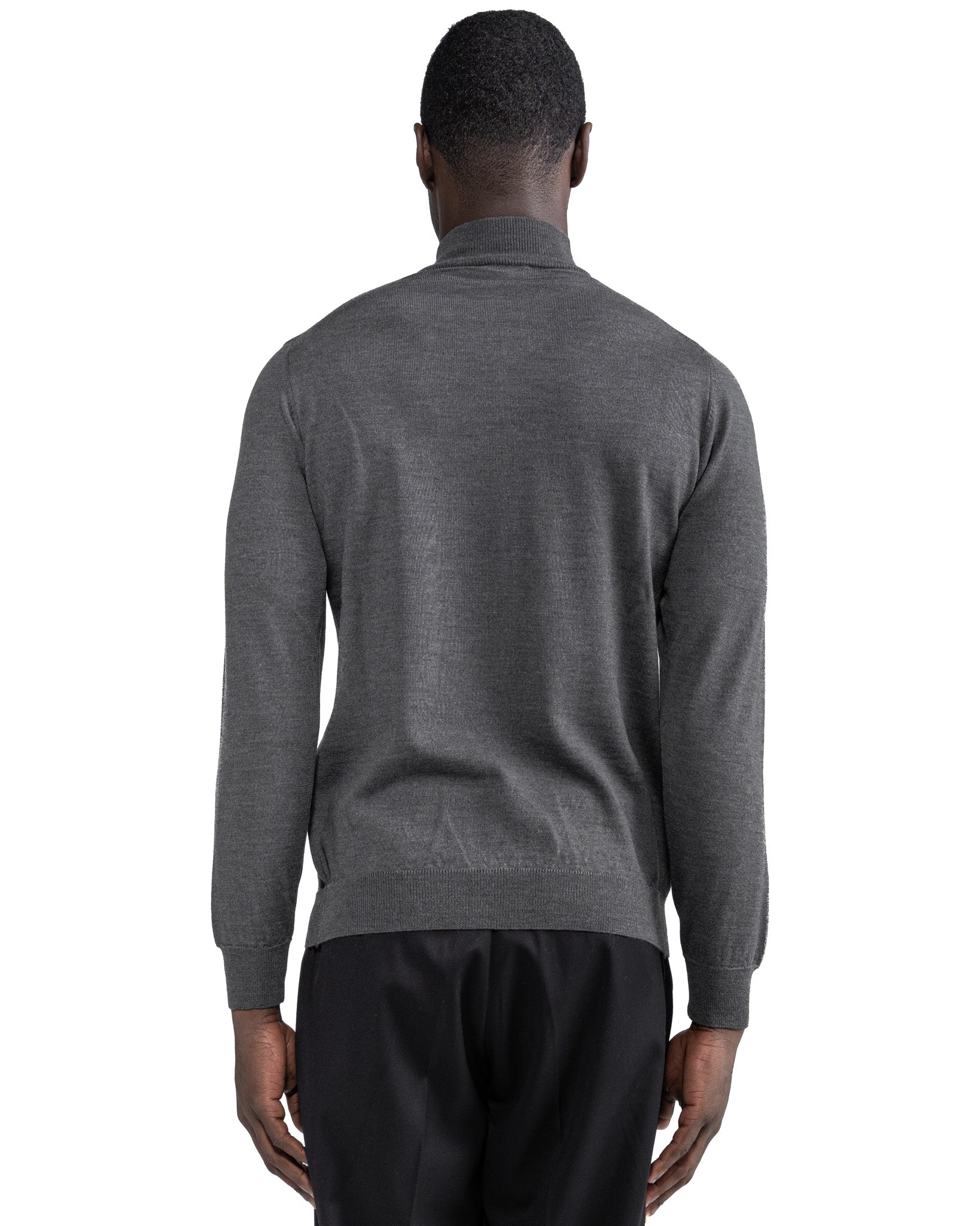 Lupetto Ancona in lana Tollegno grigio