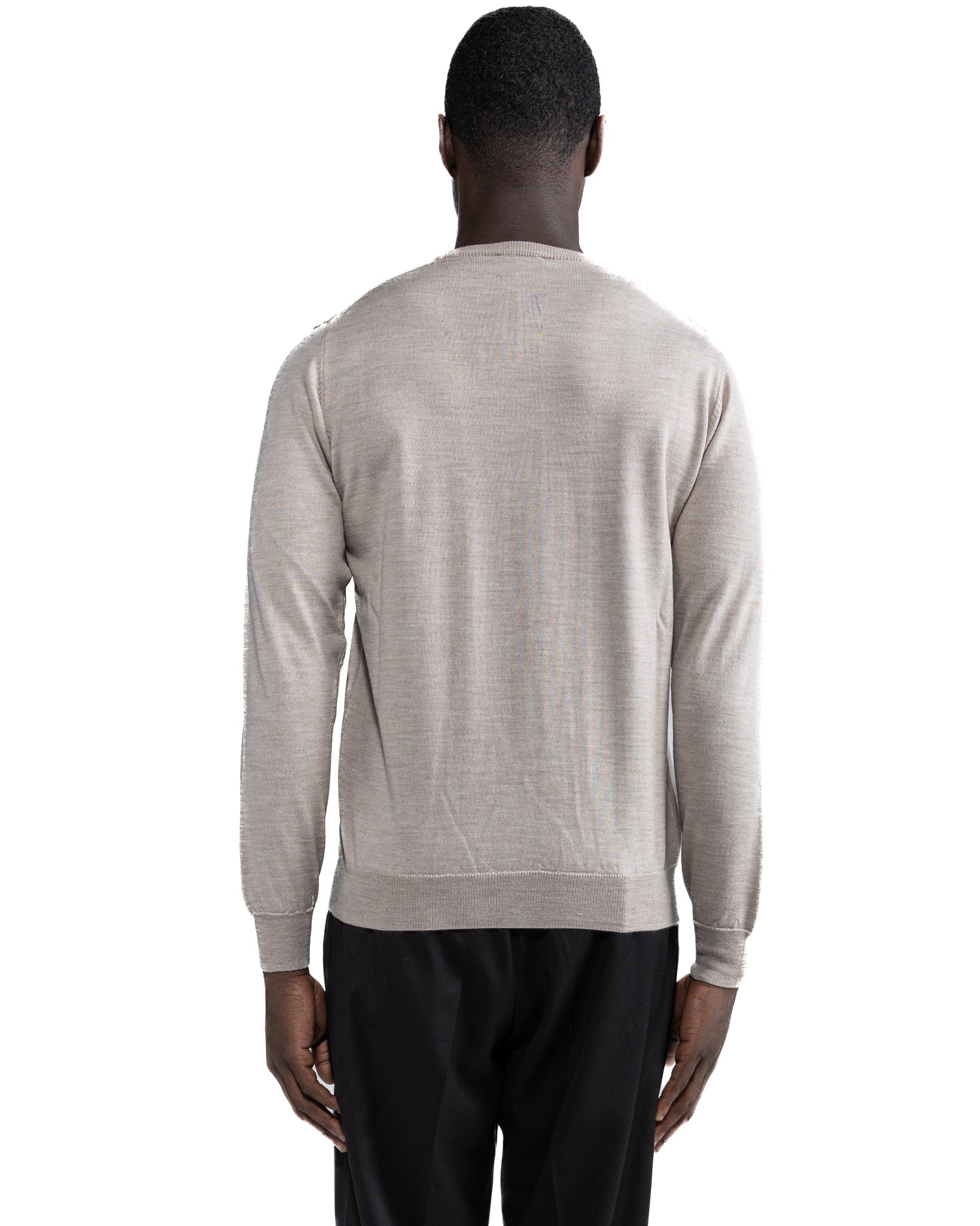 Furore crewneck in merino wool Tollegno sand