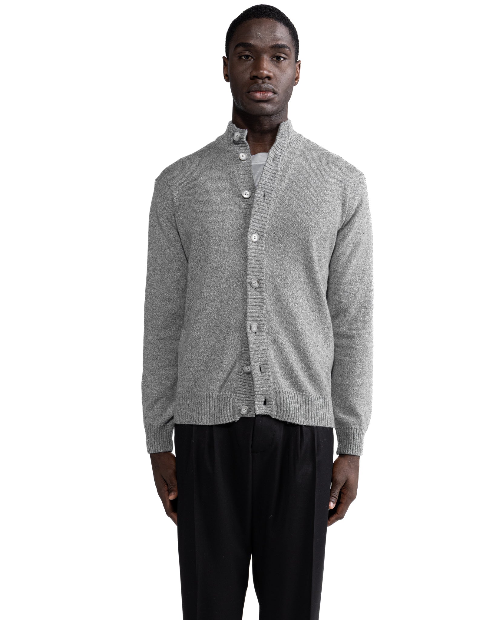 Tavolara mouliné grey knitted jacket