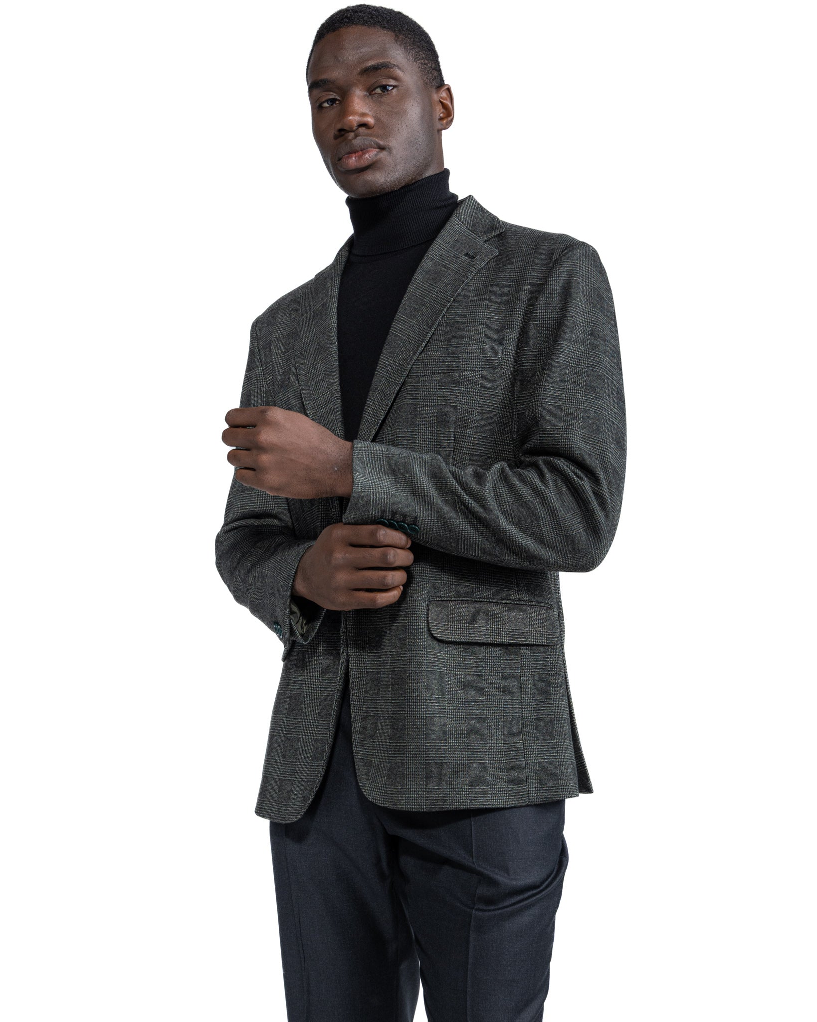 Giacca Orson a quadri verde