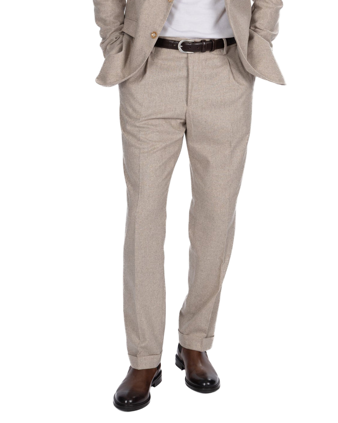 Pantalone Nikon in flanella beige