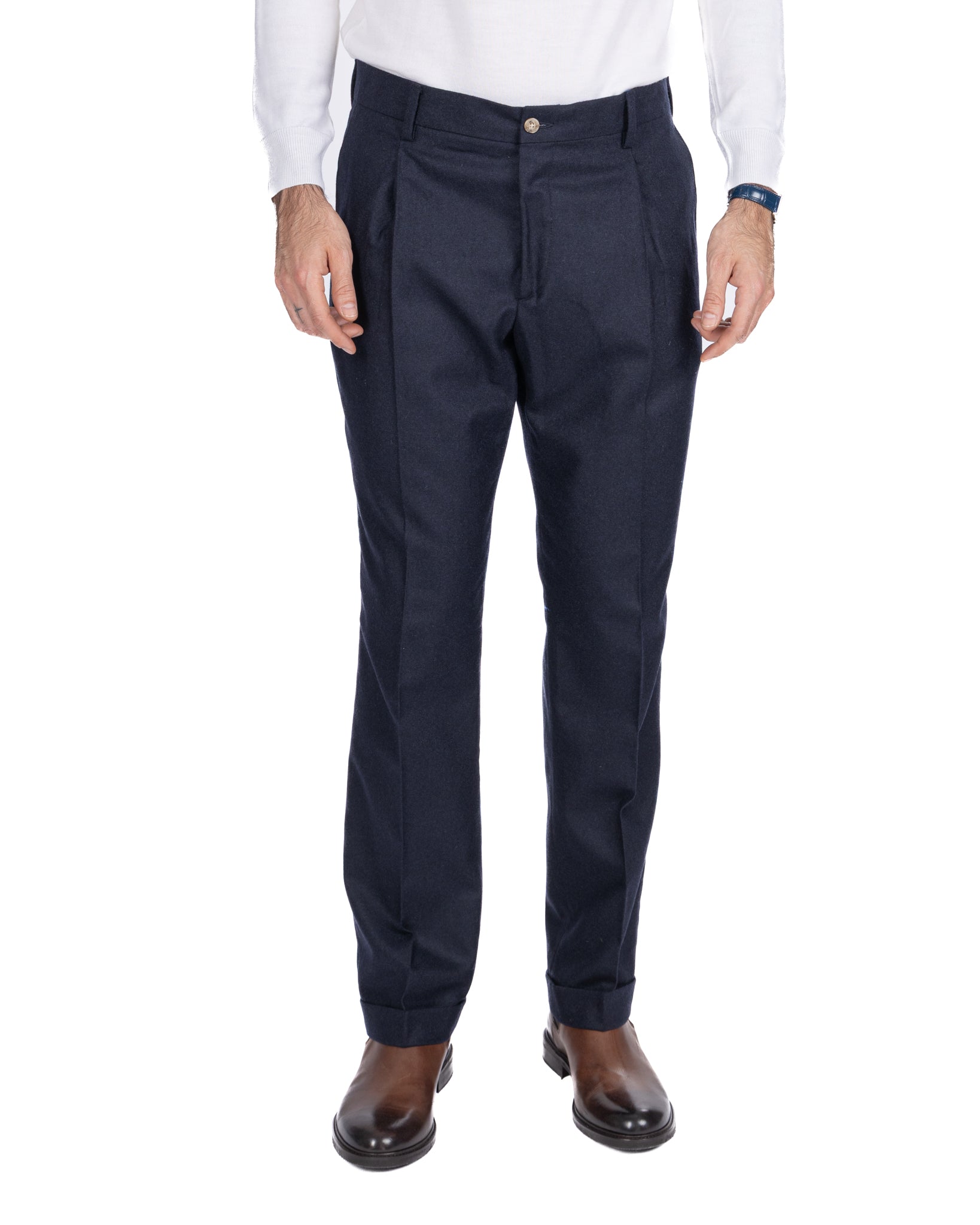 Pantalone Nikon in flanella blu