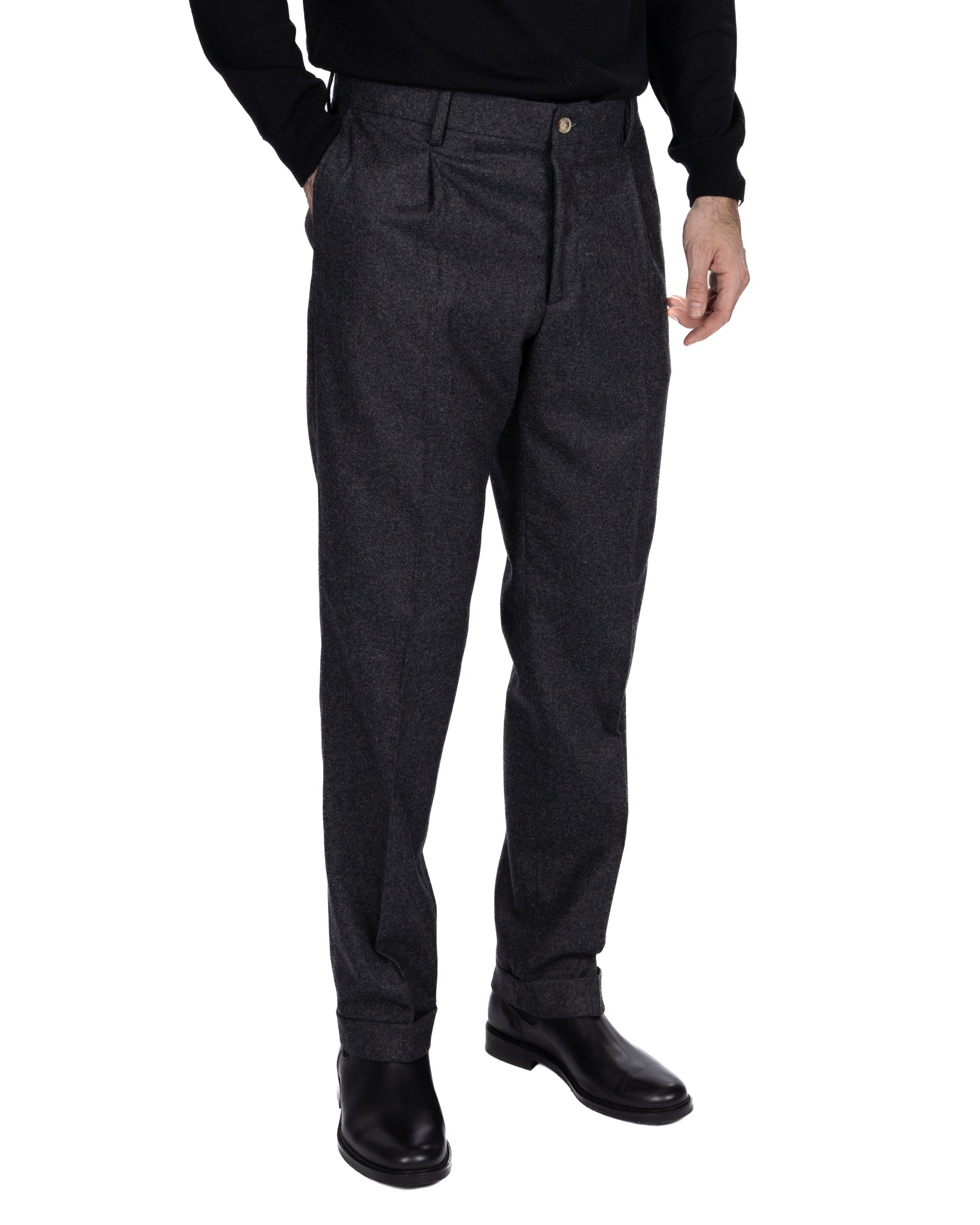 Abito Olympus in flanella antracite