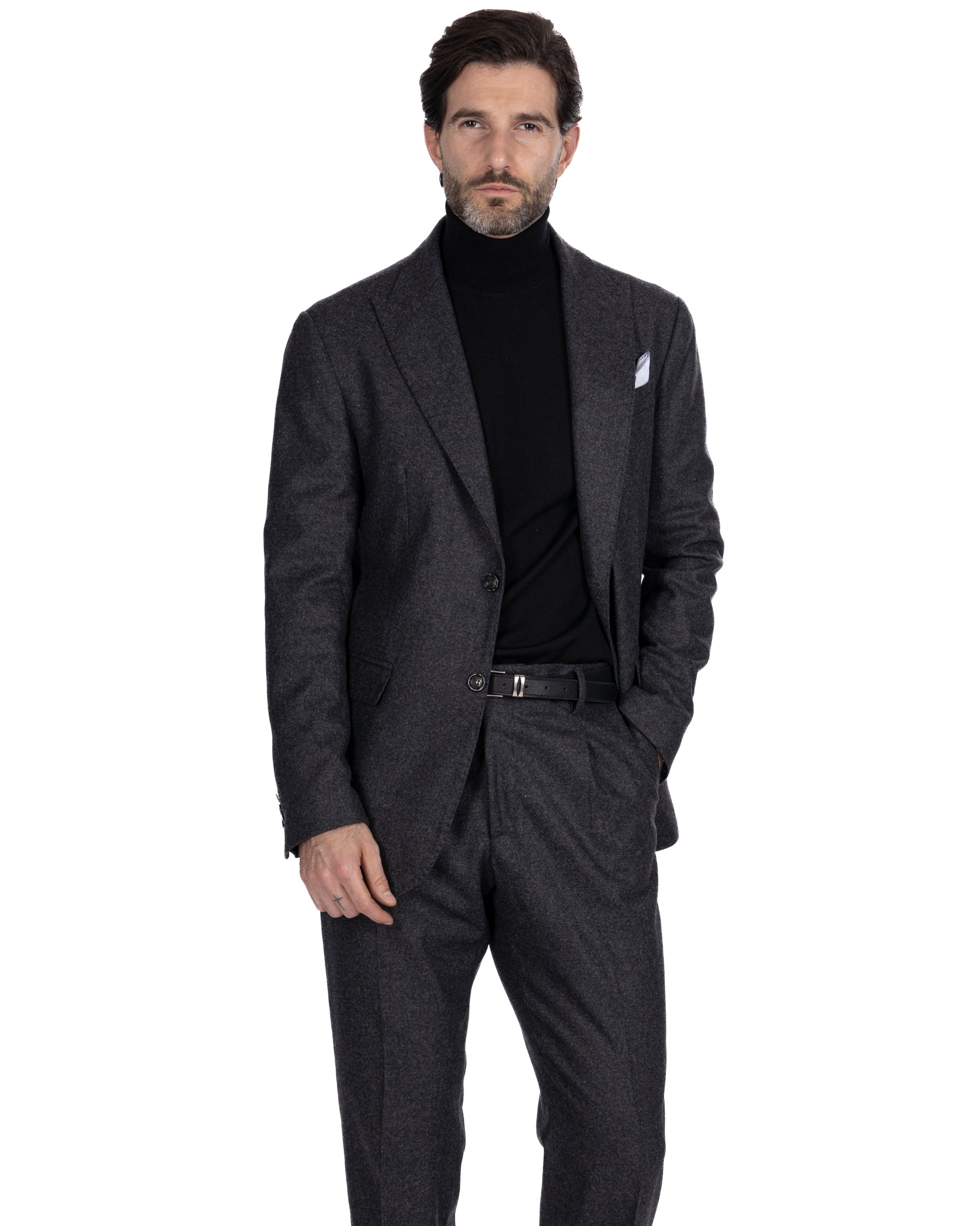 Abito Olympus in flanella antracite