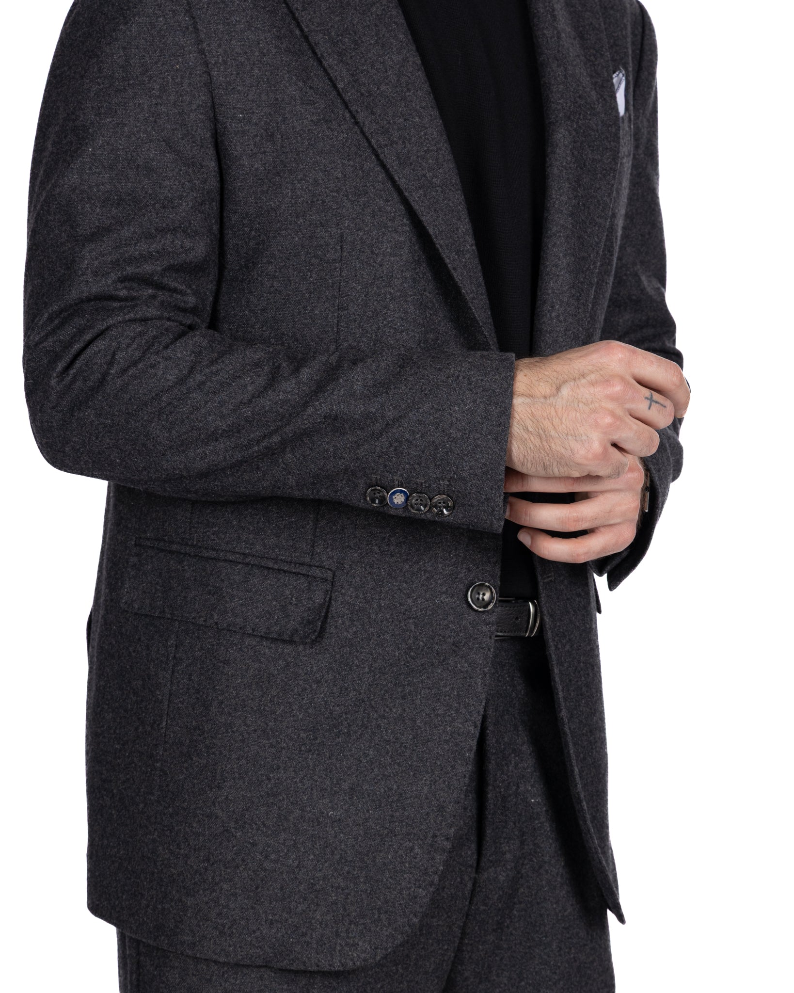 Giacca Reflex in flanella antracite