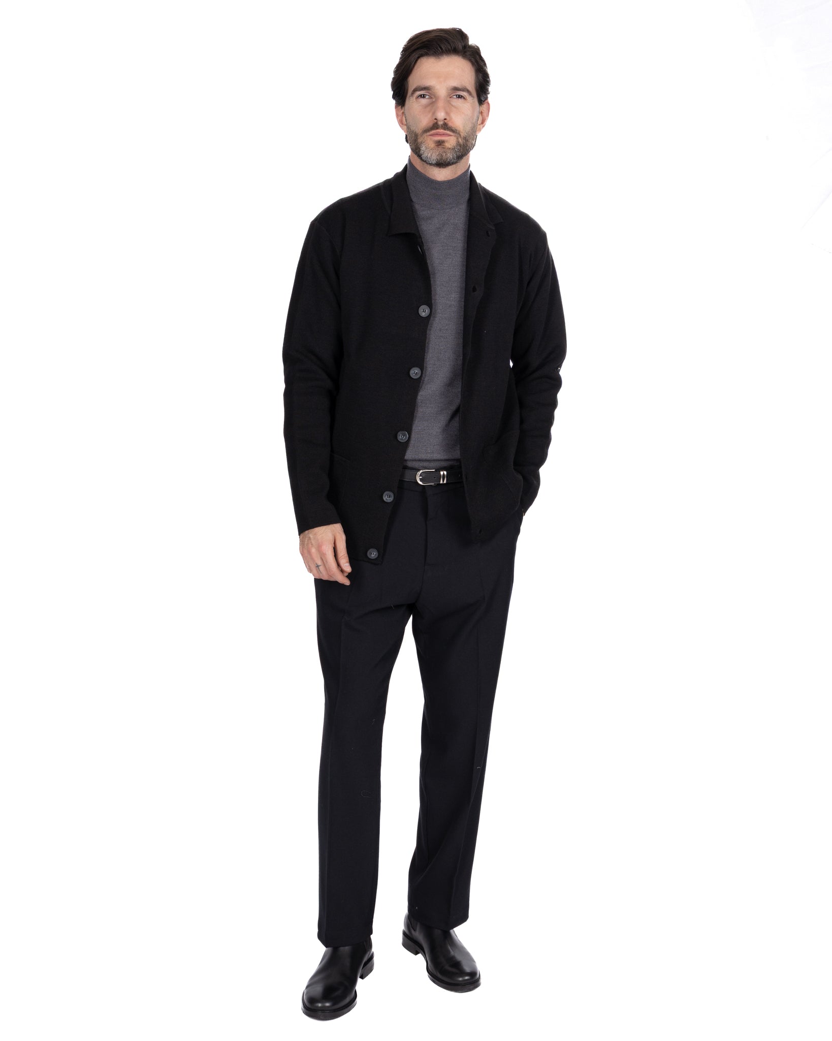 Giacca a maglia Krakatoa nero