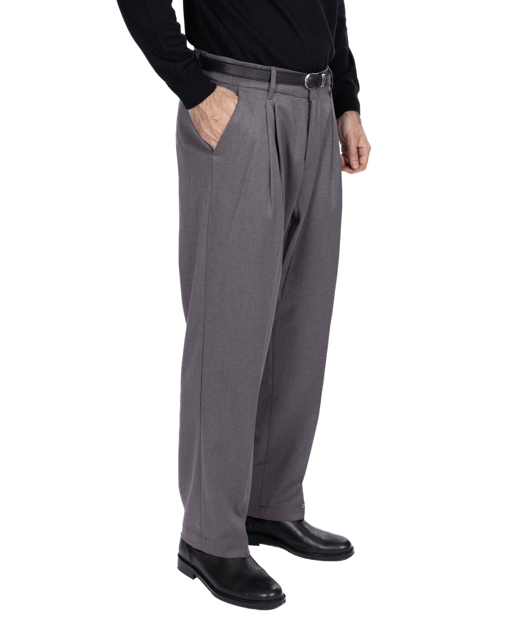 Pantalon large Kevin anthracite