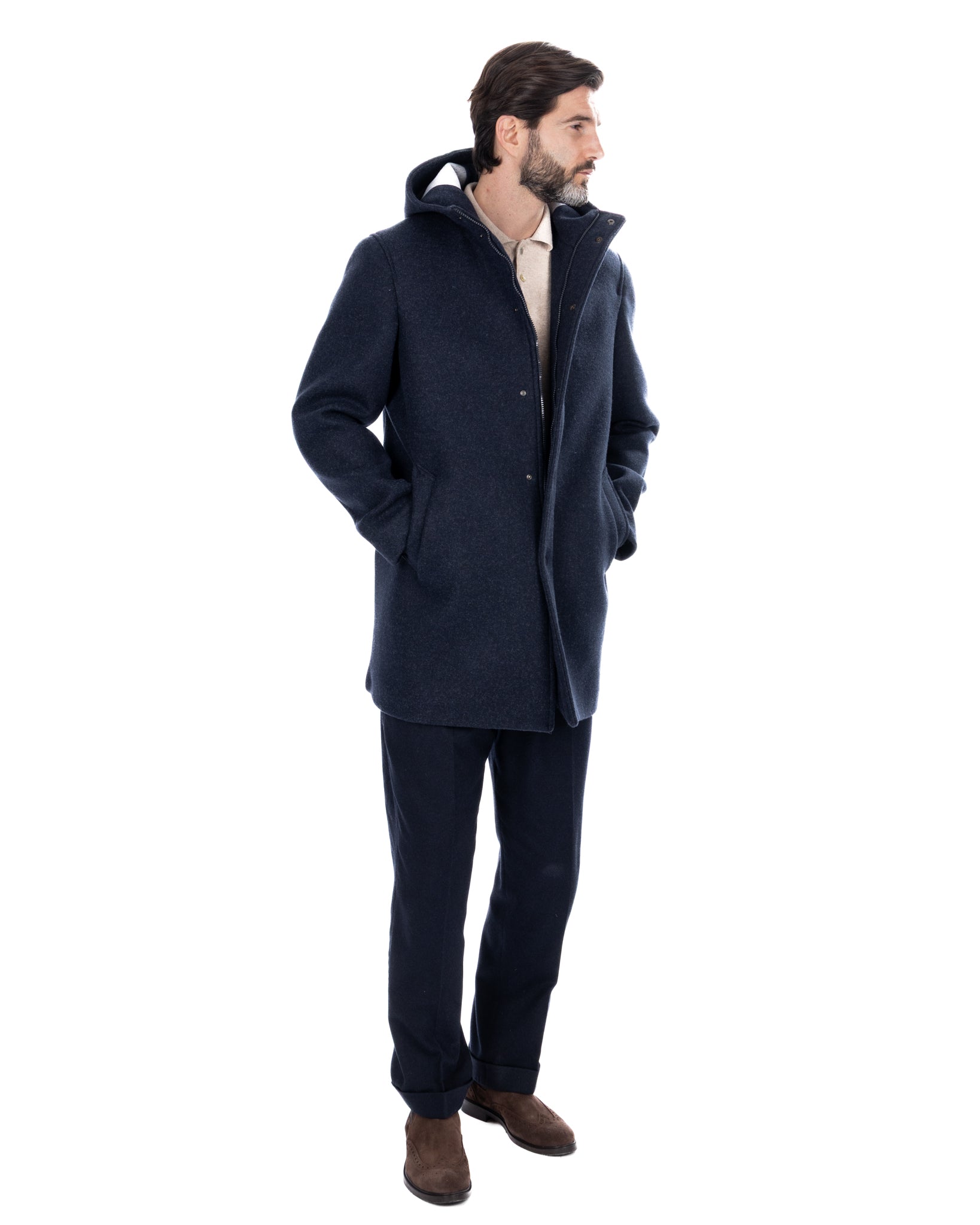 Giubbotto Denali in panno blu