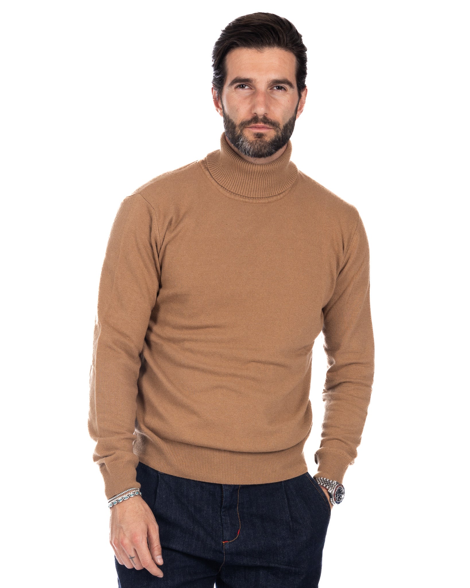 Lee - dolcevita in misto cachemire cammello
