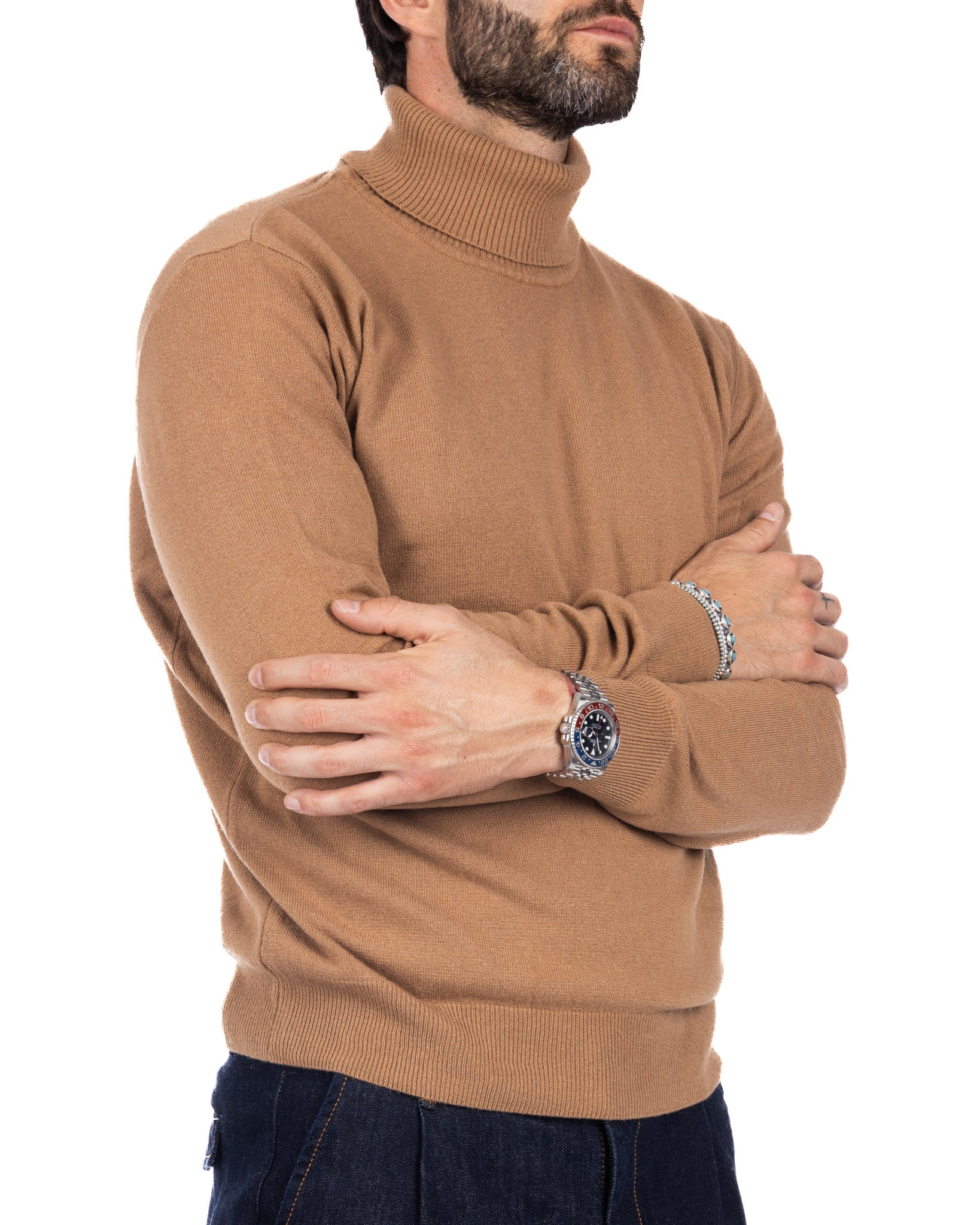 Lee - dolcevita in misto cachemire cammello
