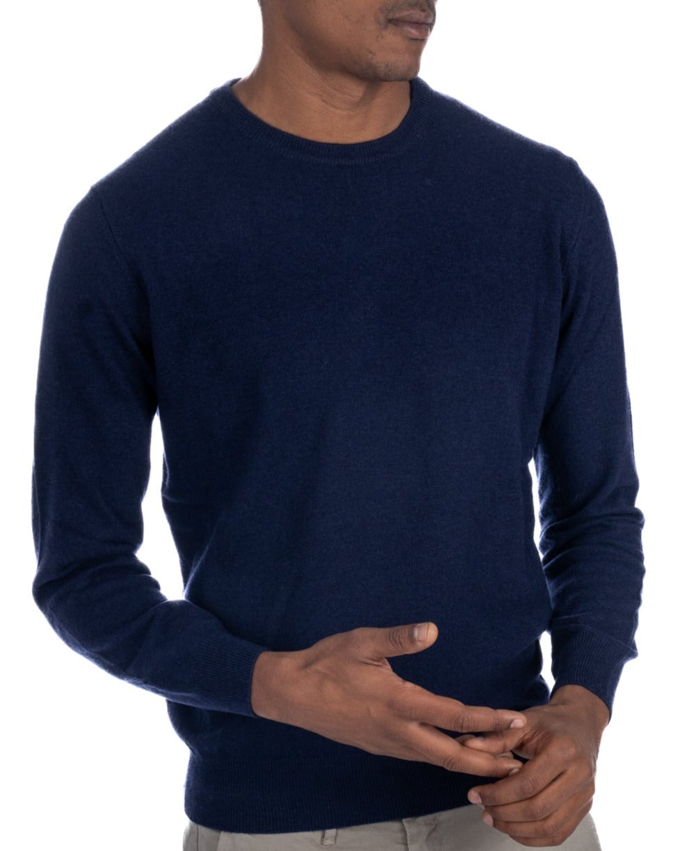 Dustin Crewneck in Blue Cashmere Blend