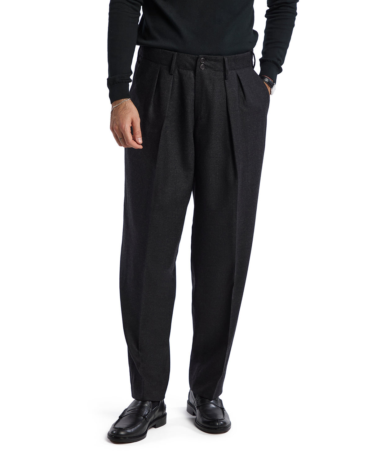 Pantalone Over in flanella Rugby Drago antracite