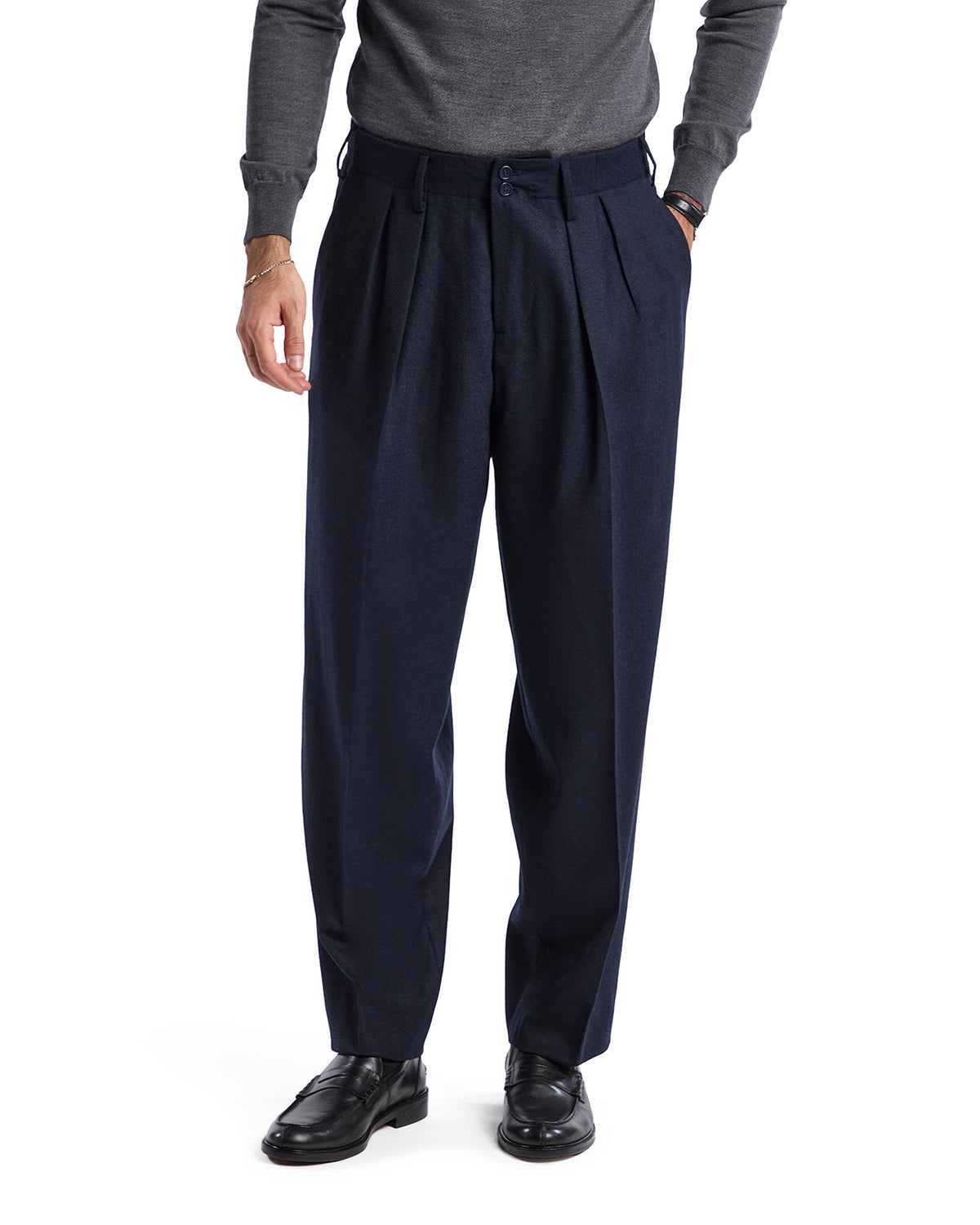 Pantalone Over in flanella Rugby Drago blu