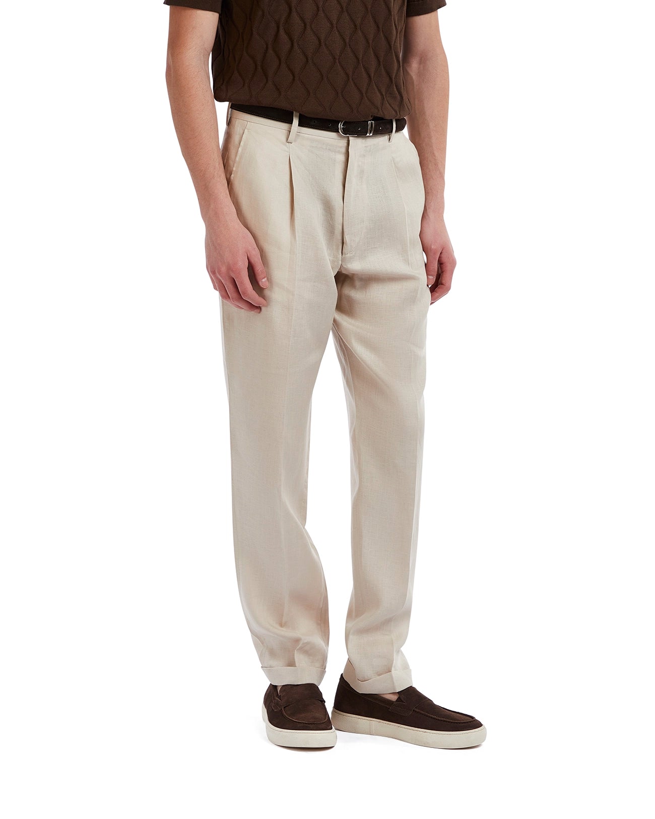 Pantalone Piana in puro lino spago