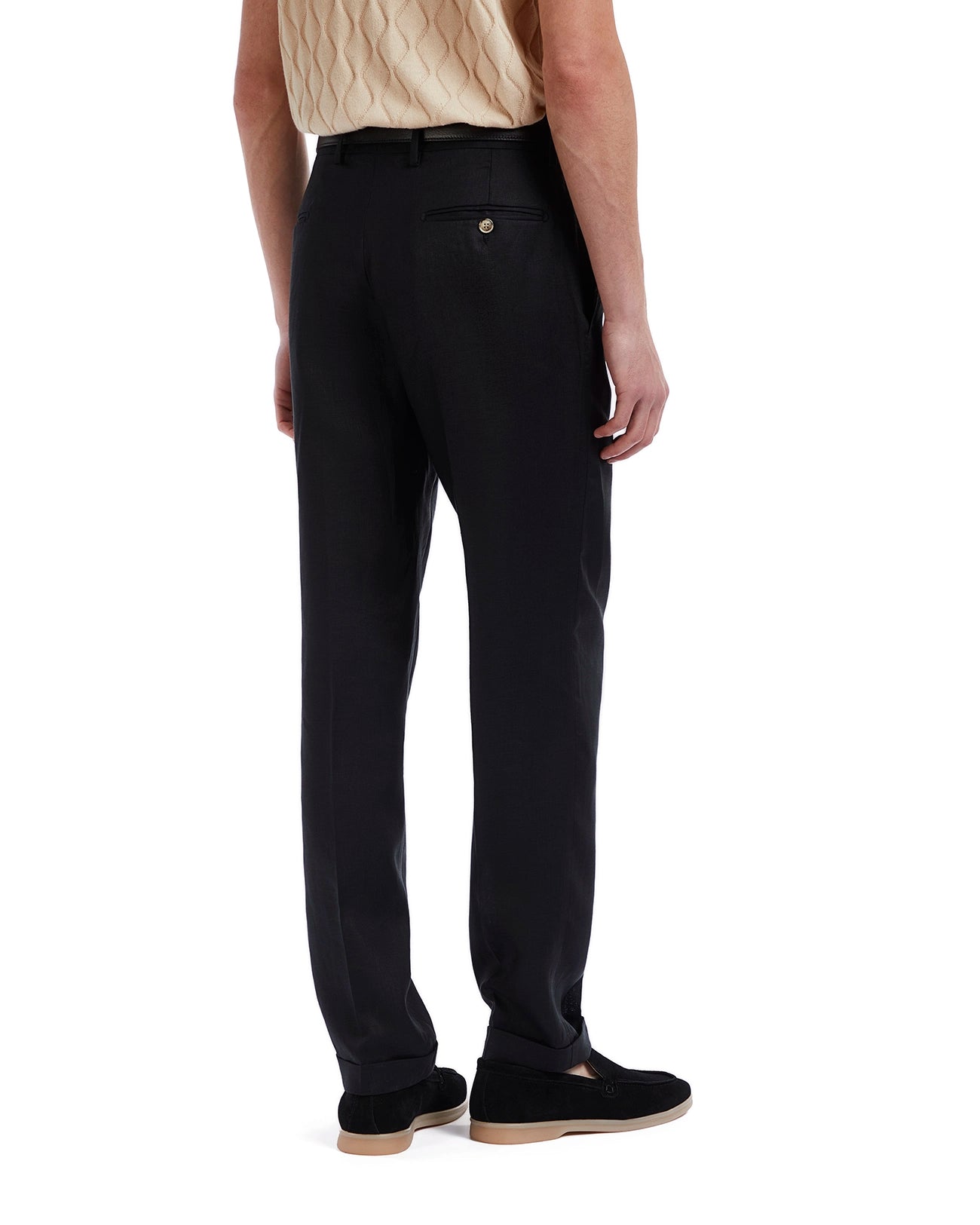 Pantalón Piana de lino puro negro