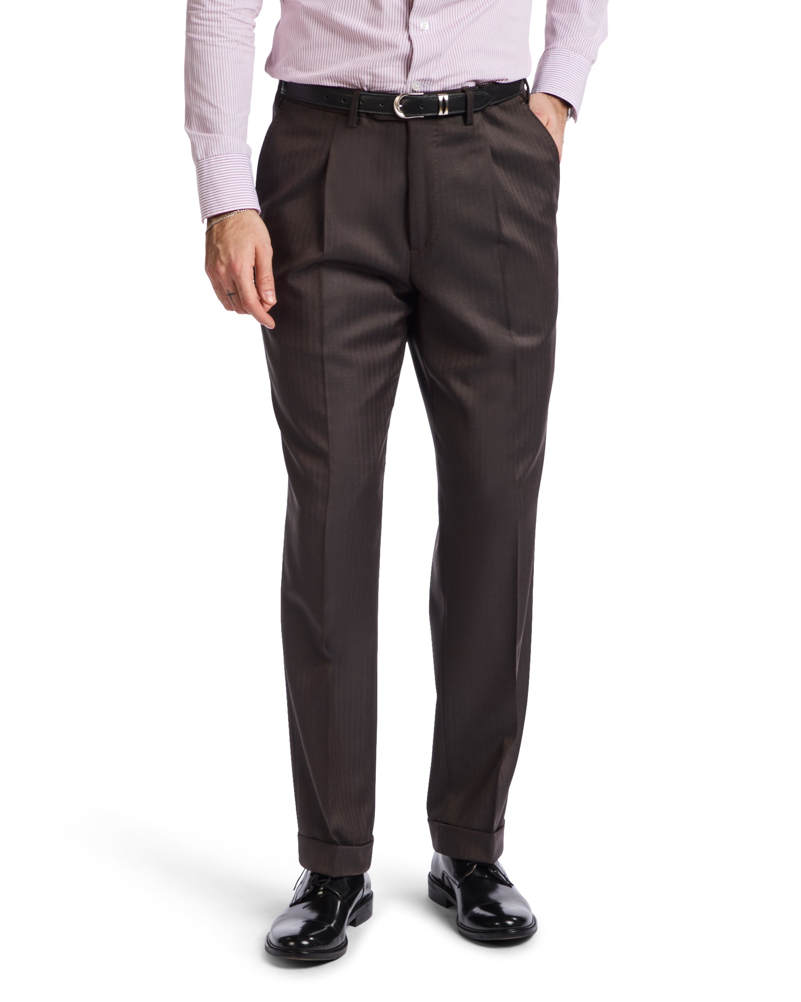 Traje de espiga marrón Perennial Vitale Barberis Canonico