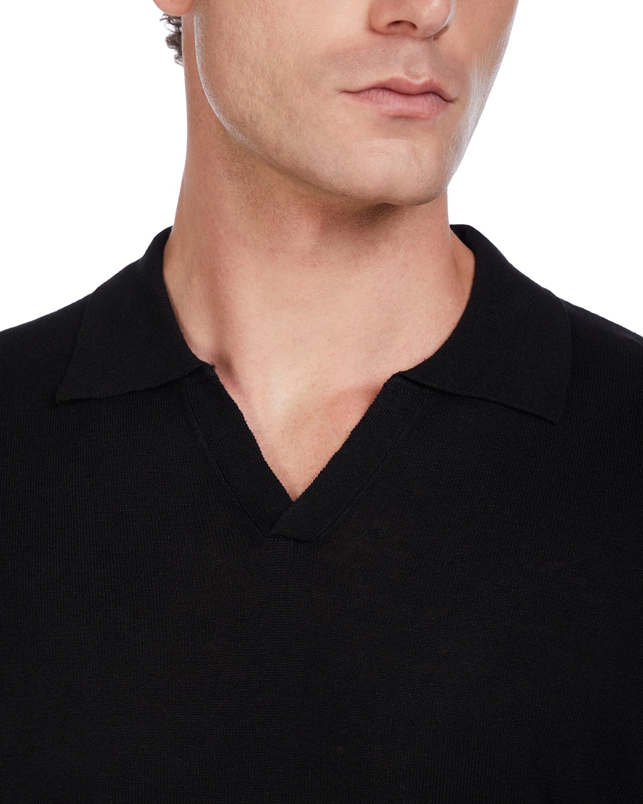 Polo Bandol in lino e cotone nero
