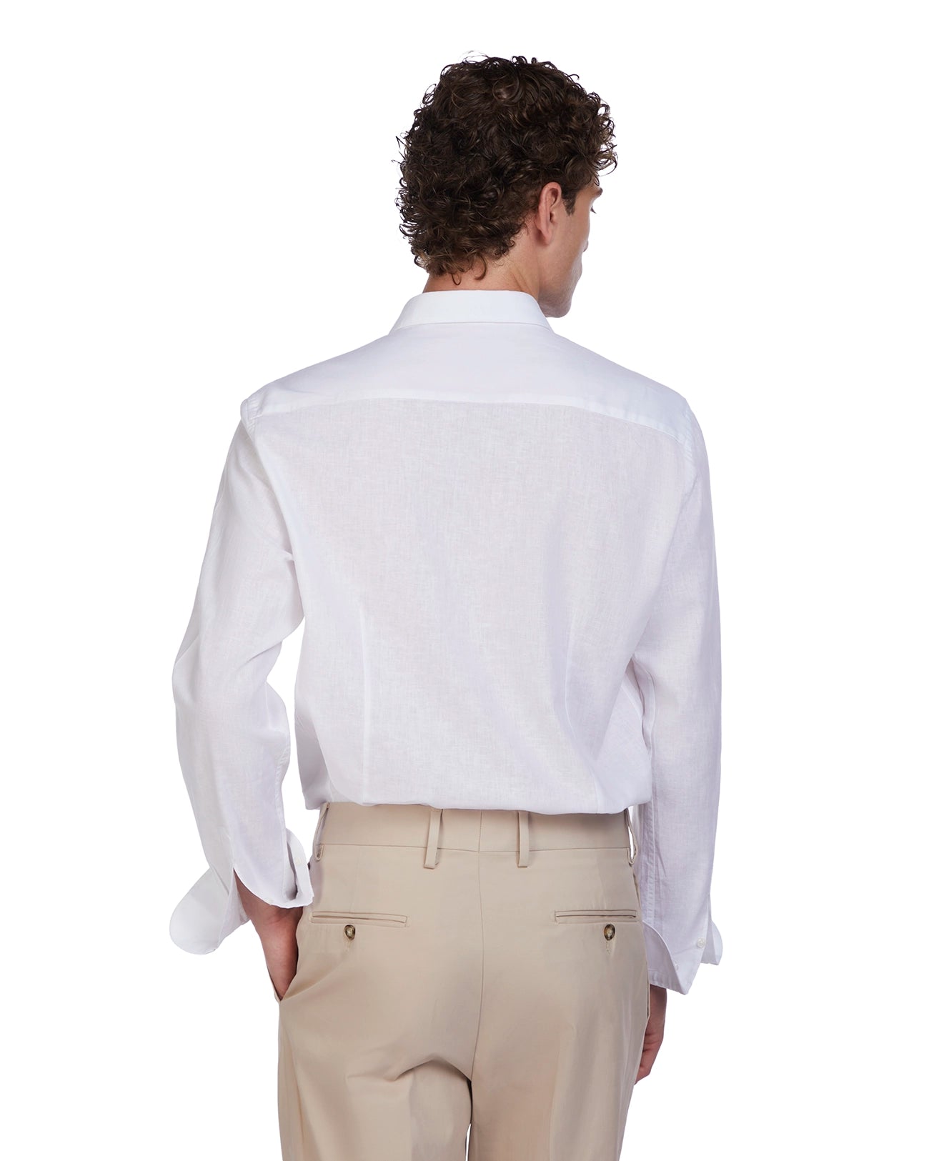 Camisa Rennes de lino y algodón blanca