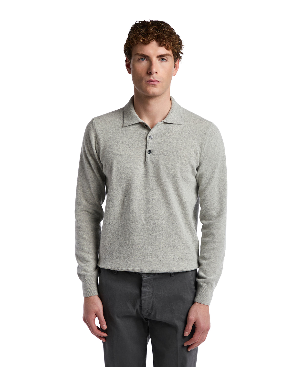 Polo Tiger in misto cachemire grigio