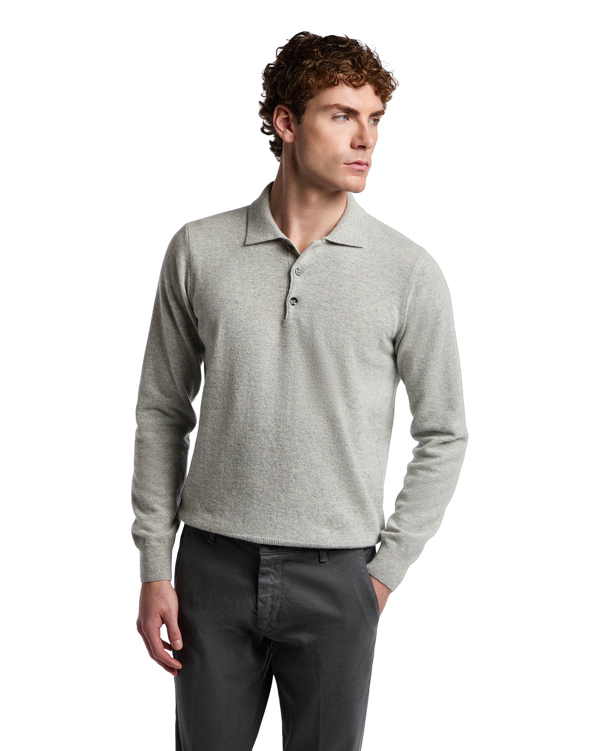 Polo Tiger in misto cachemire grigio