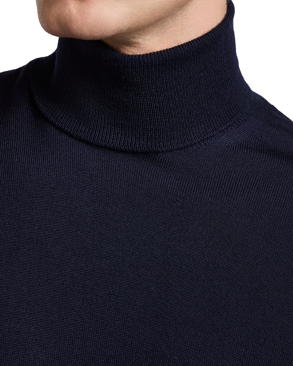 Vietri Turtleneck in Merino Wool Tollegno Blue
