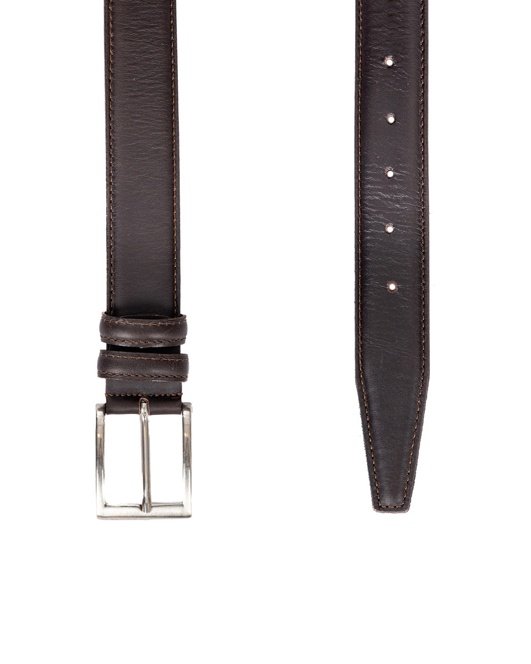 Barga - ceinture marron foncé en cuir mat