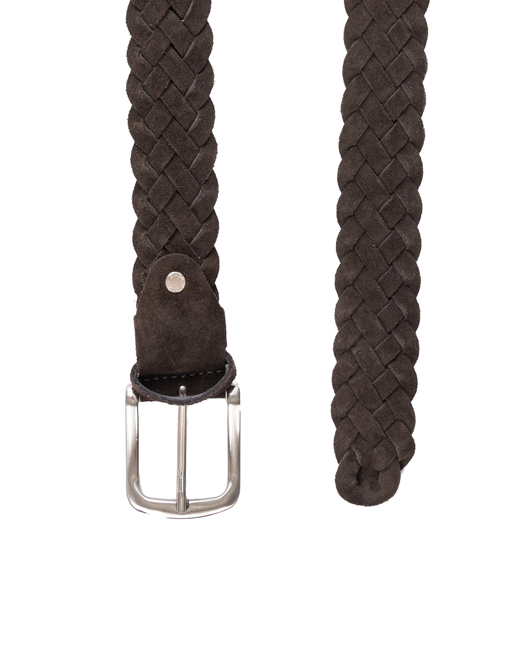 Chianti - dark brown suede belt with wide weave