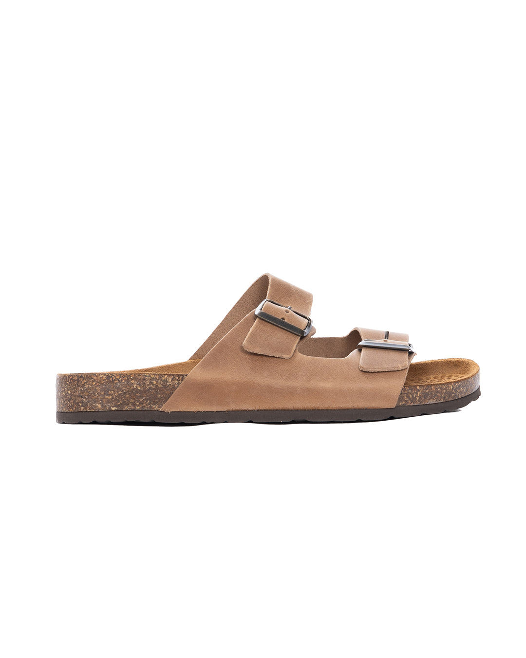 Omar - camel washed leather slippers