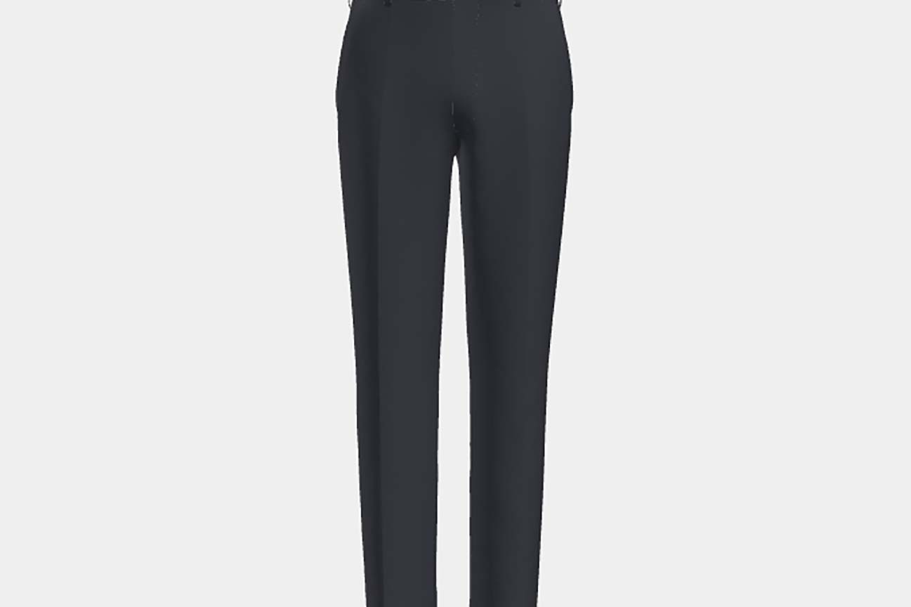 Canonico blue 120s tailored wool and silk trousers